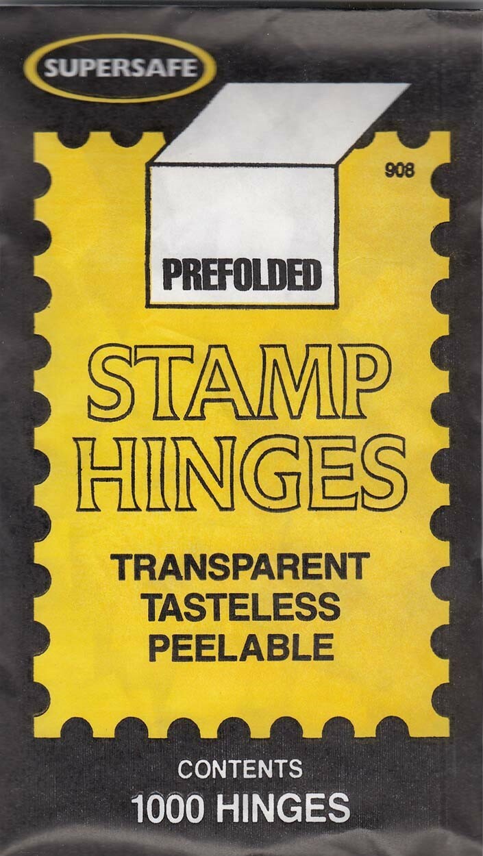 Supersafe 1000 Prefolded Stamp Hinges Transparent Tasteless Peelable Fresh Stock