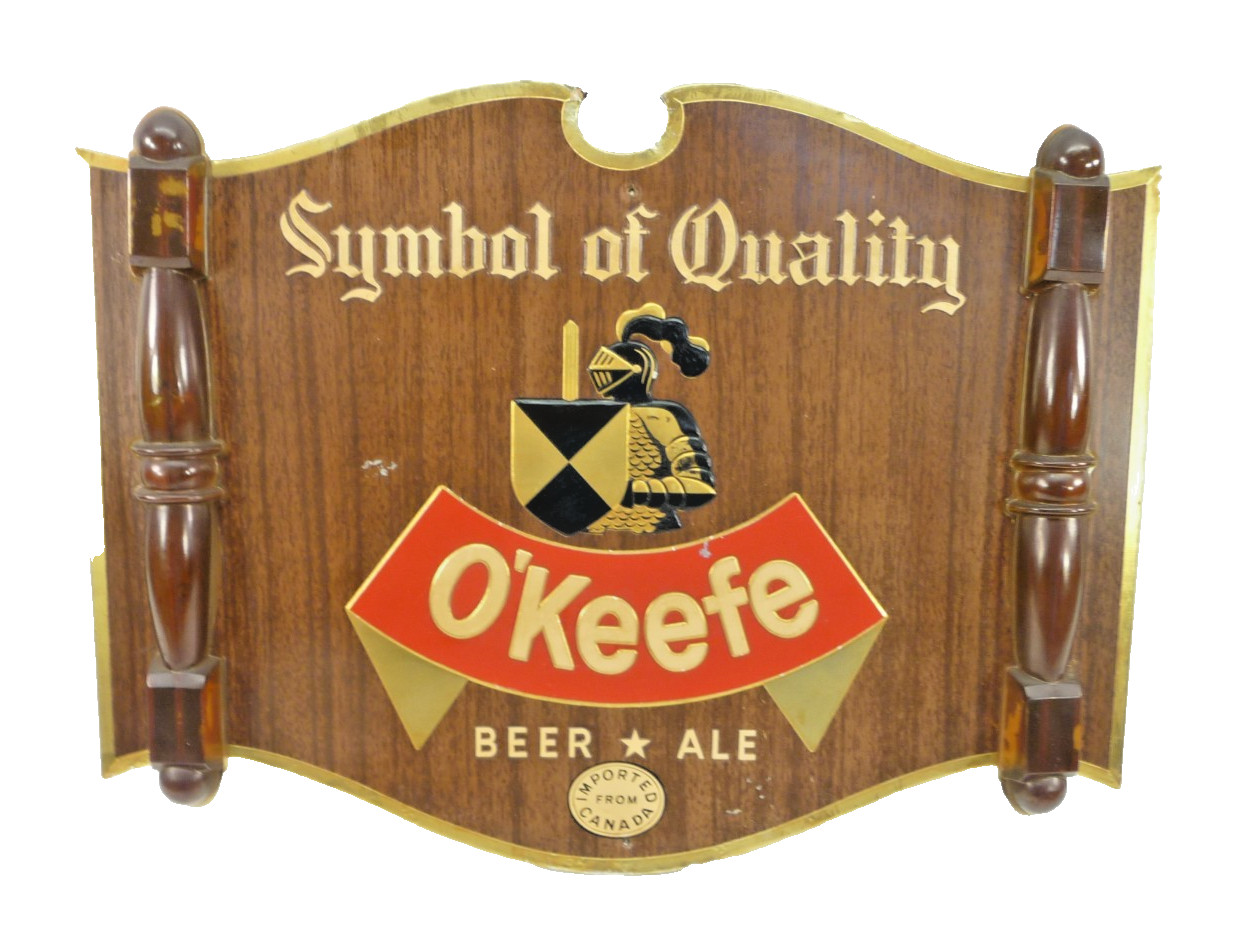 Vintage O’Keefe Beer & Ale Advertising Cardboard Sign Canada Bar 16\