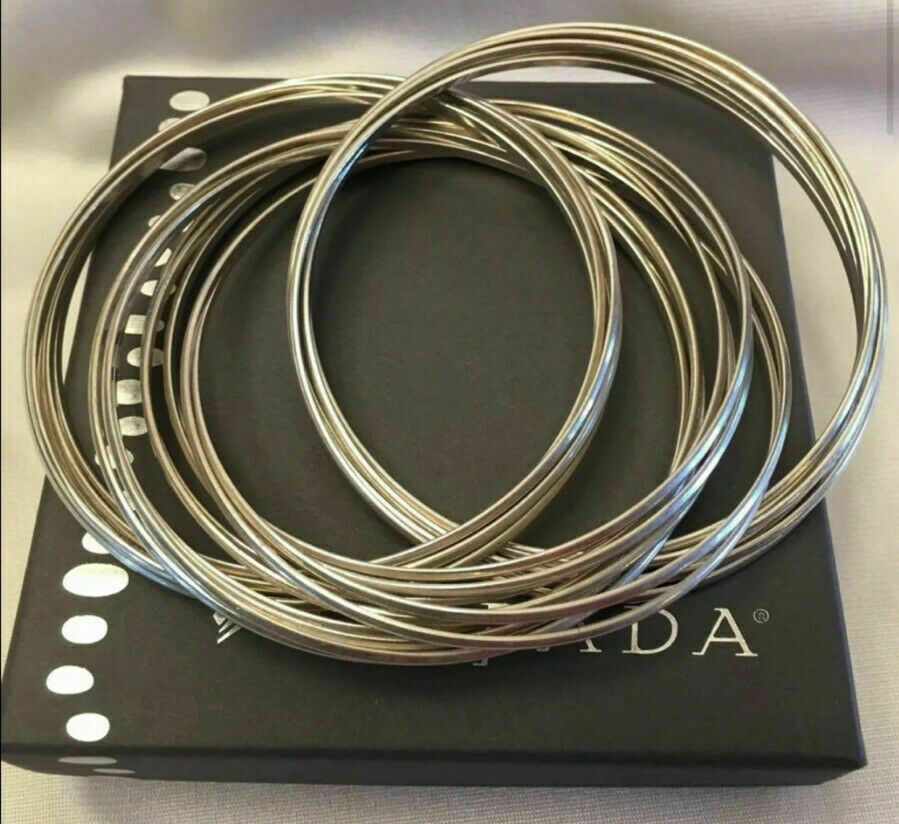 Silpada 21 Salute Interlocking Bangle Sterling Silver Bracelet B0640 