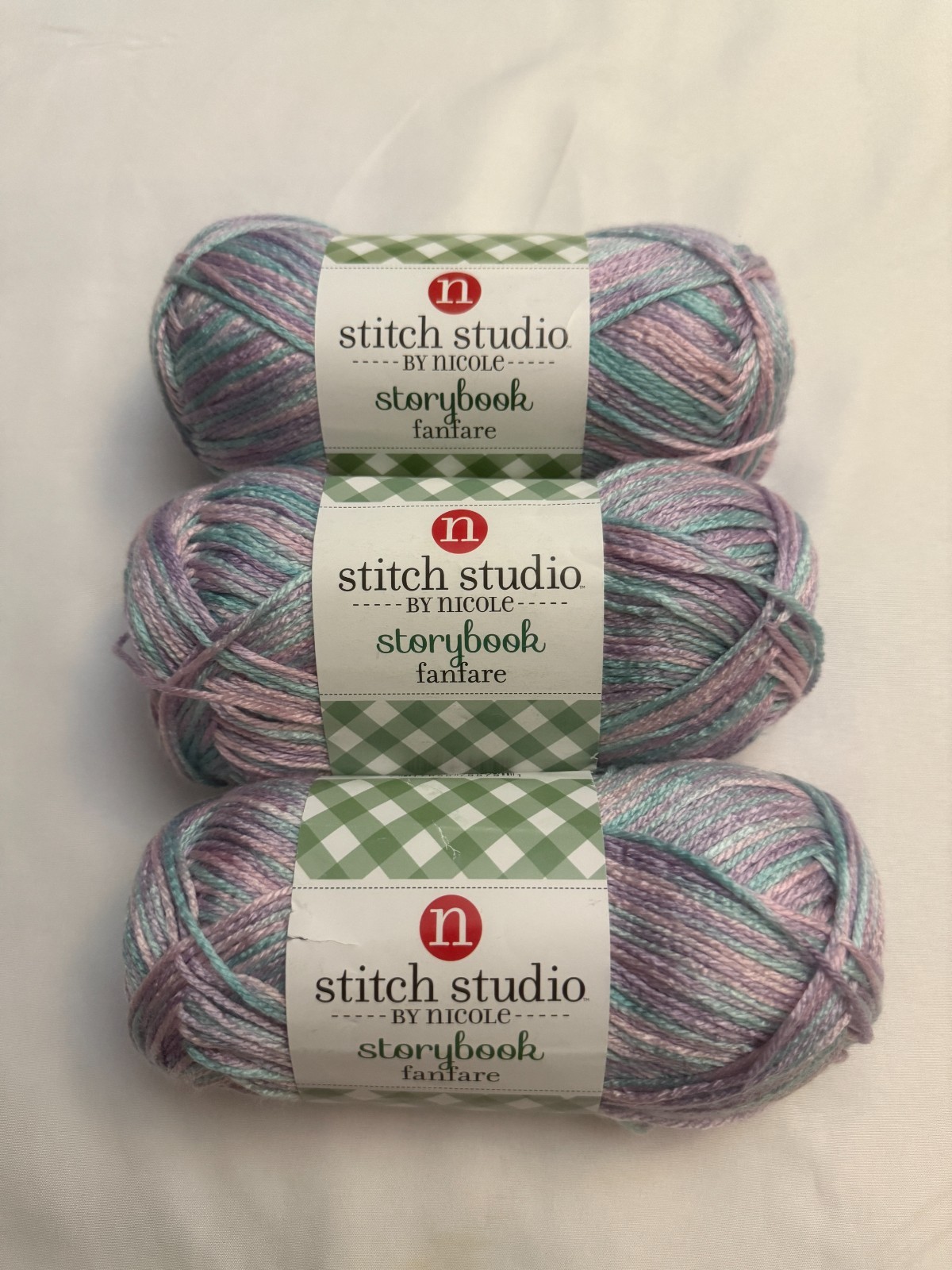 Stitch Studio by Nicole Storybook Fantare Yarn Petit-Four Multi 3 Skeins