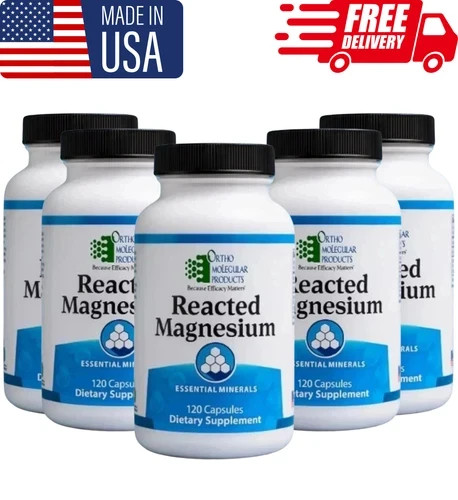 pack of 5 Orthomolecular Reacted Magnesium 180ct - Fresh pack of 5 Orthomolecular Reacted Magnesium 180ct - Fresh