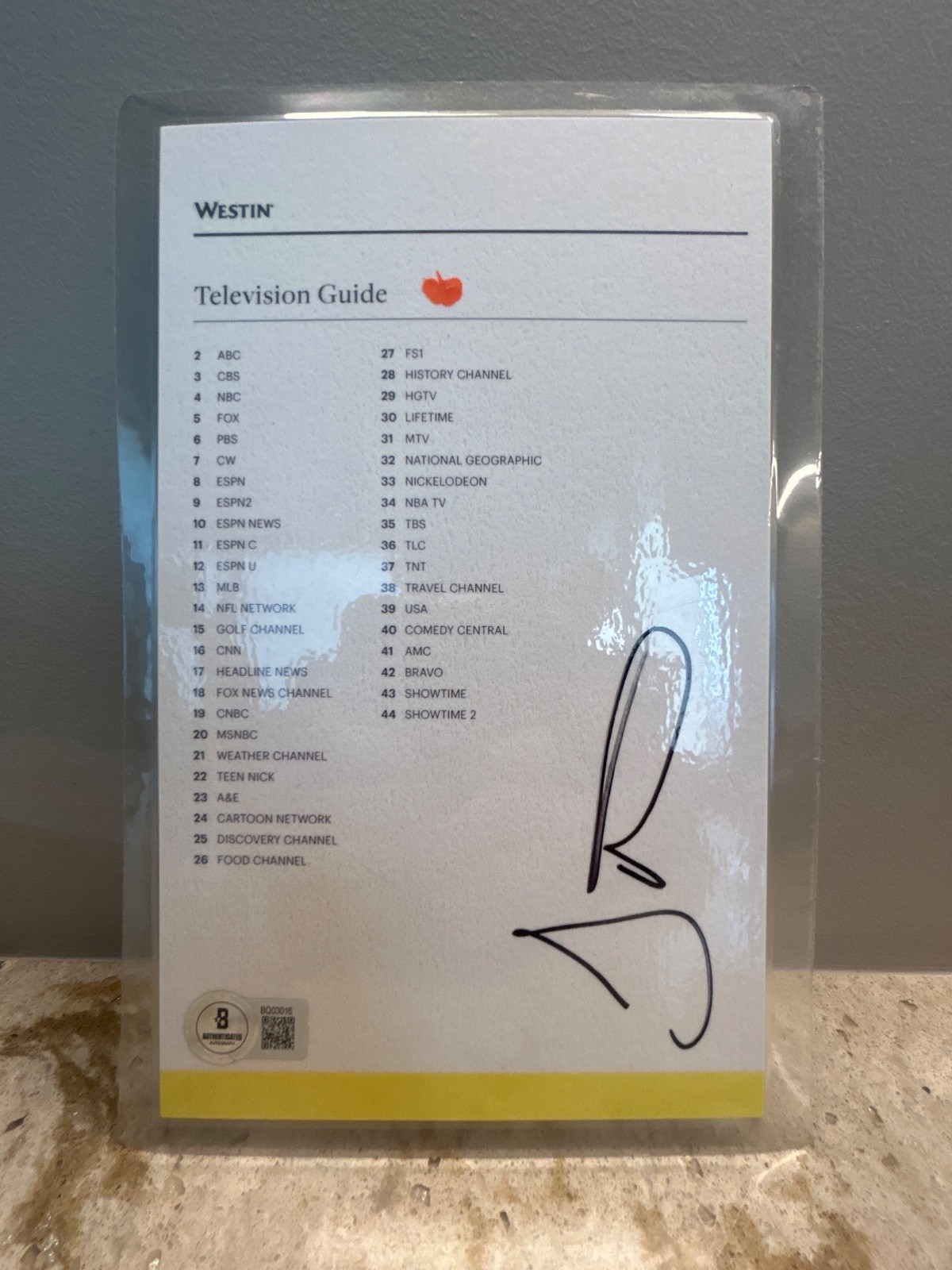 Tyreek Hill autographed Television Guide BGS Certified.