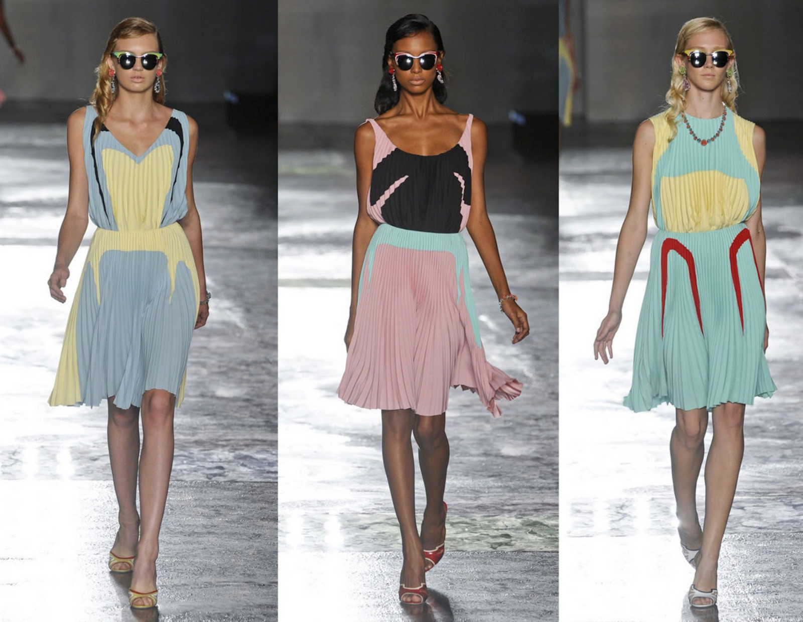 Prada S/S 2012 Runway Pleated Skirt by Muiccia Prada Size IT 38 Prada S/S 2012 Runway Pleated Skirt by Muiccia Prada Size IT 38