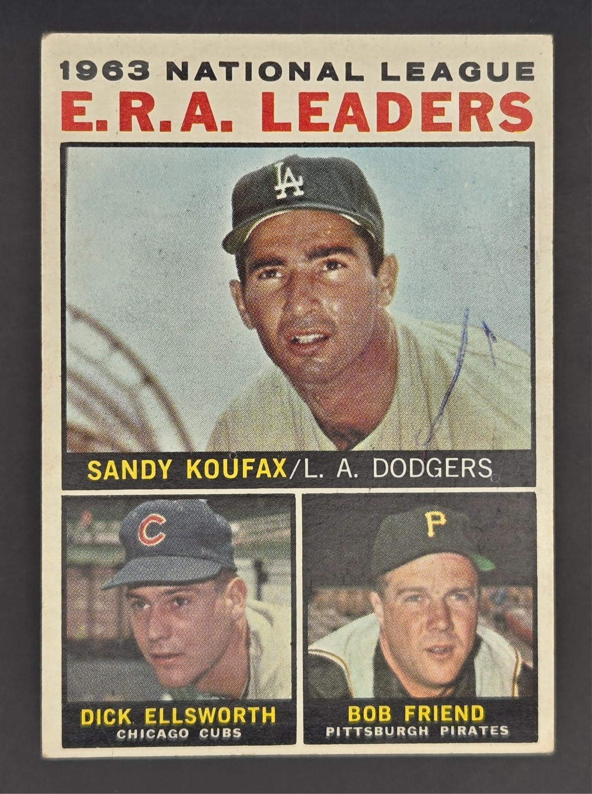 1964 Topps - League Leaders Sandy Koufax #1 NL era leaders VG 1964 Topps - League Leaders Sandy Koufax #1 NL era leaders VG