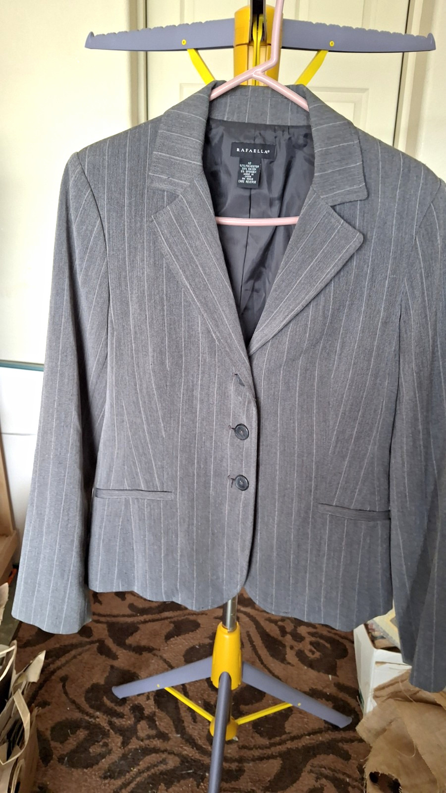 Rafaella Women’s Gray Pinstripe Blazer