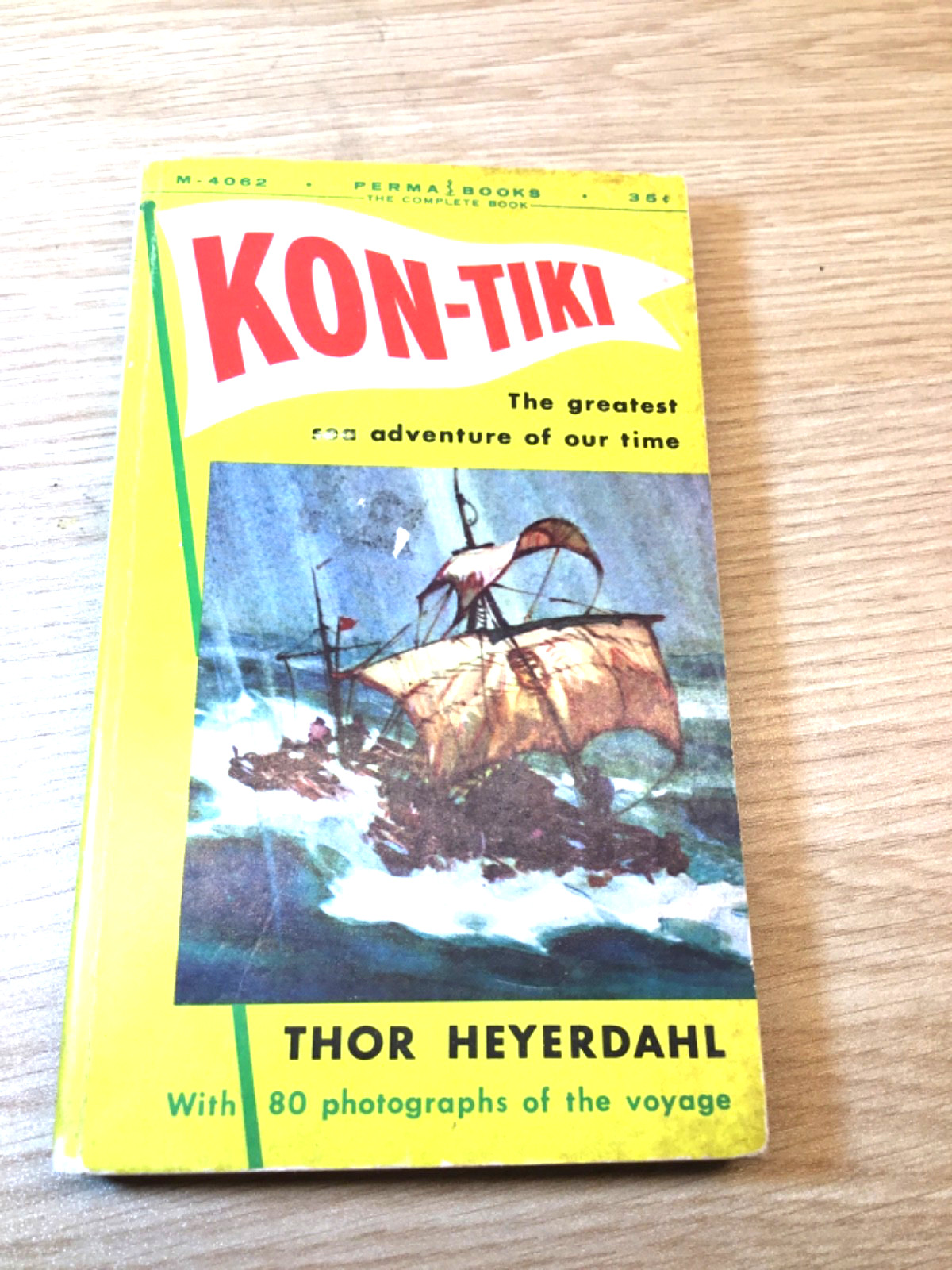 KON-TIKI by Thor Heyerdahl Pocket Books 1960 Paperback True Sea Adventure