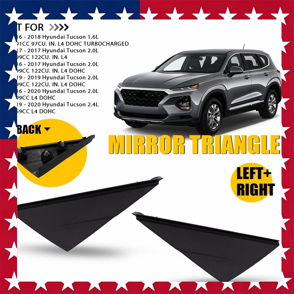 Mirror Corner Fender Trim Molding Left+Right Side Fits 2016-2020 Hyundai Tucson