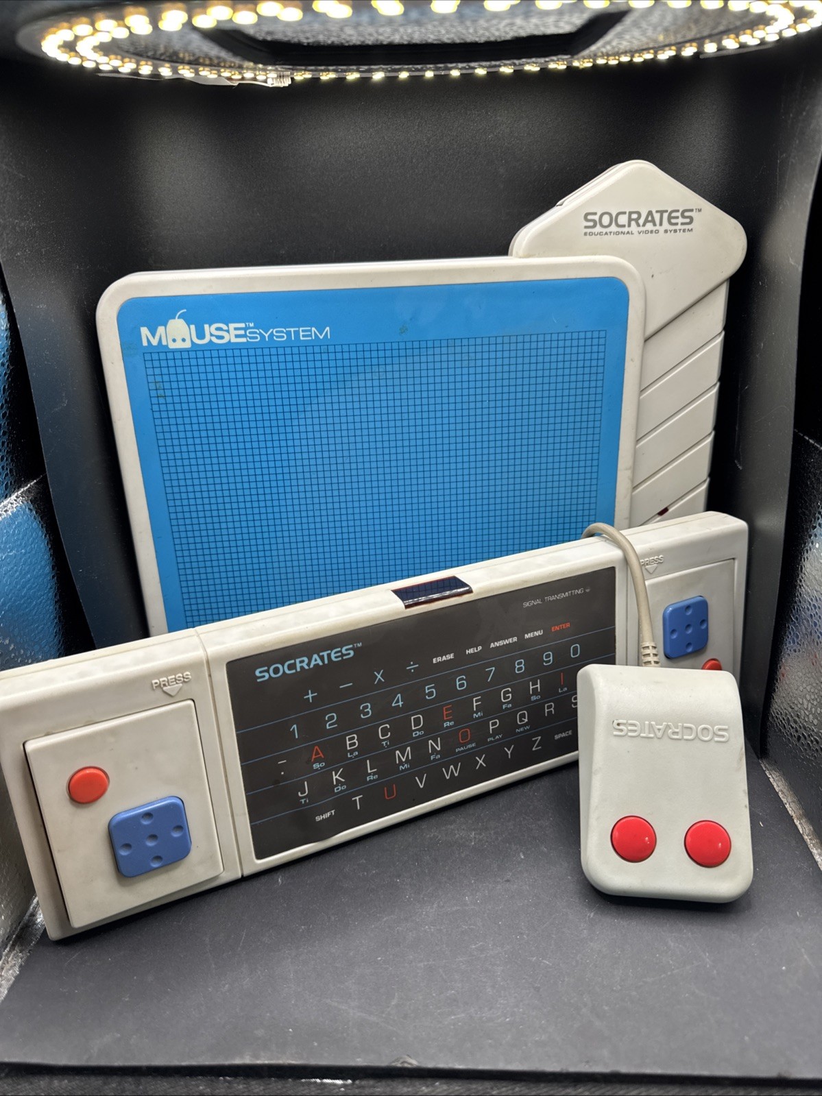 1988 Socrates Video Gaming Mouse Pad System & Keyboard , V-Tech