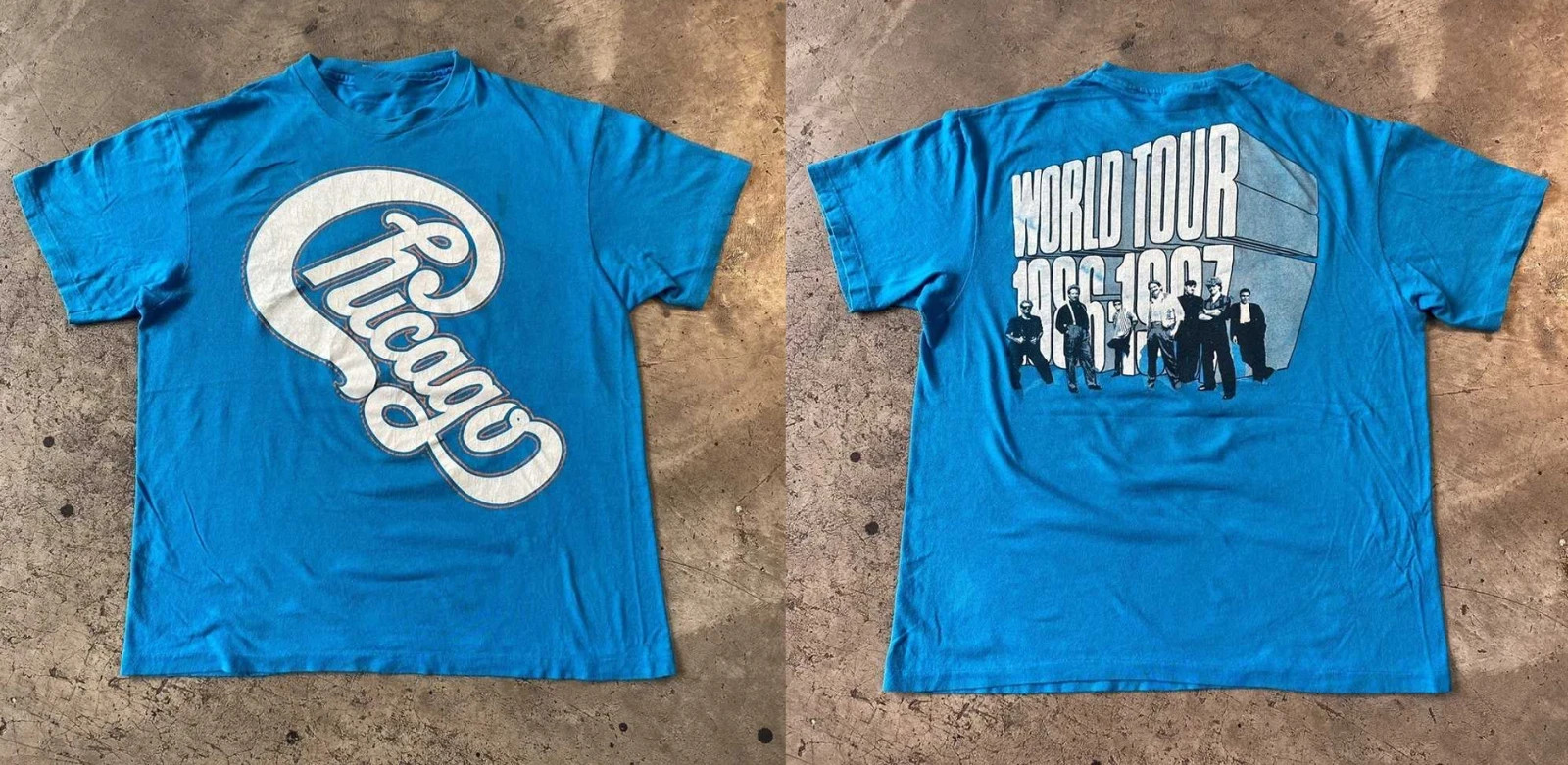 Vintage Chicago 1986-1987 Concert Tour Blue All Size Shirt AR273