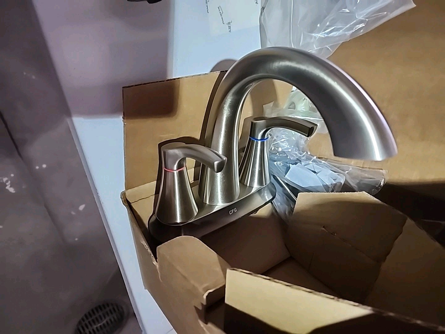 Moen/CFG Ash 2 Handle Centerset Lavatory/Bathroom Faucet Brushed Nickel 58911BN Moen/CFG Ash 2 Handle Centerset Lavatory/Bathroom Faucet Brushed Nickel 58911BN