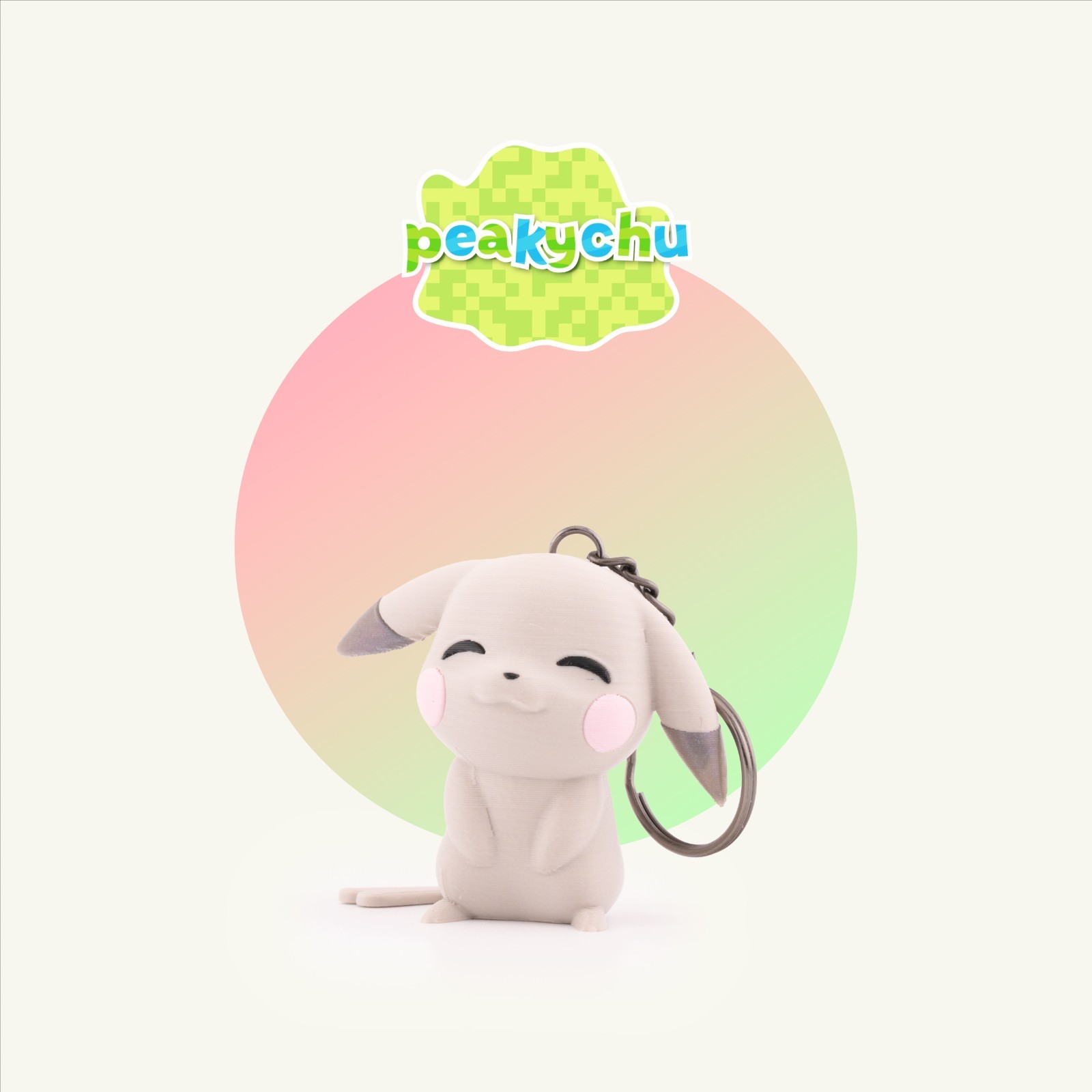 Pokopia Peakychu Keychain Pokemon Inspired Collectibe Anime Gift