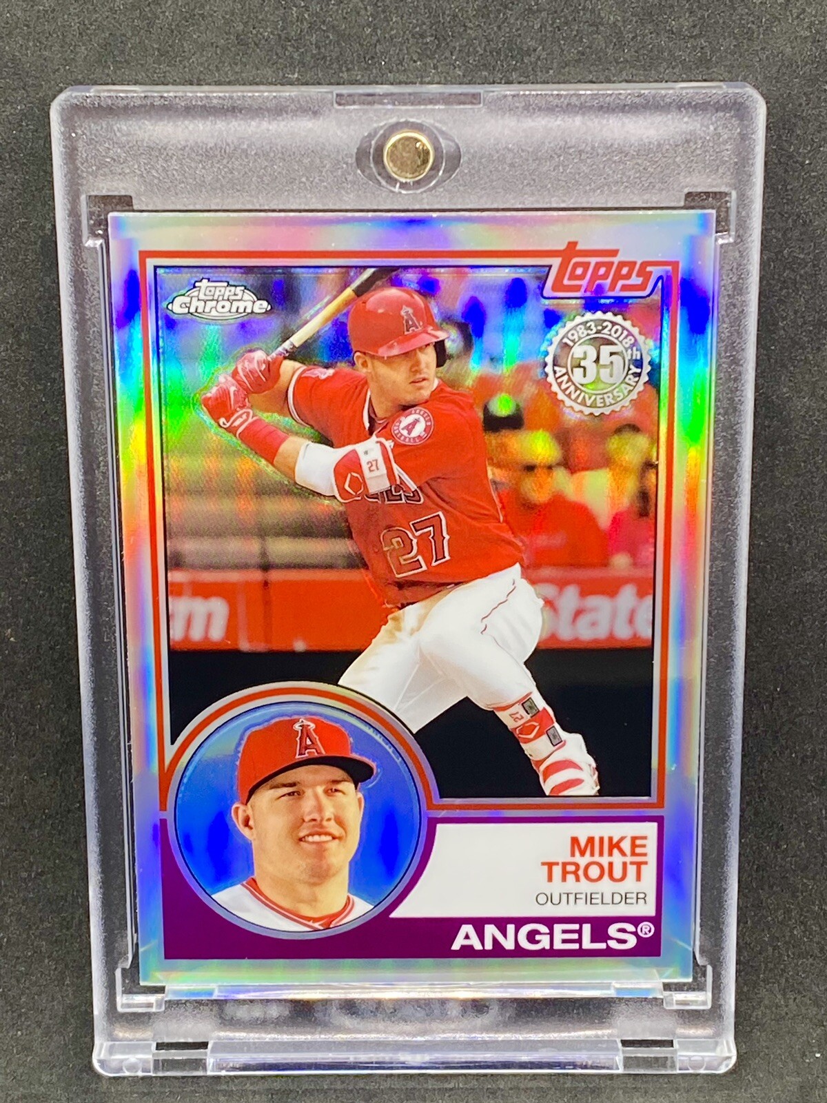 Mike Trout  REFRACTOR  CARD  TOPPS CHROME ANGELS  MINT