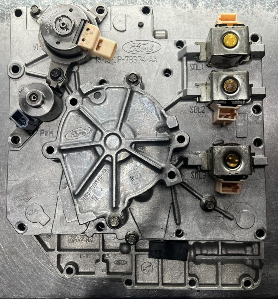AX4N Valve Body, 1998-2003, with solenoids, rebuilt and tested, Ford, Updated