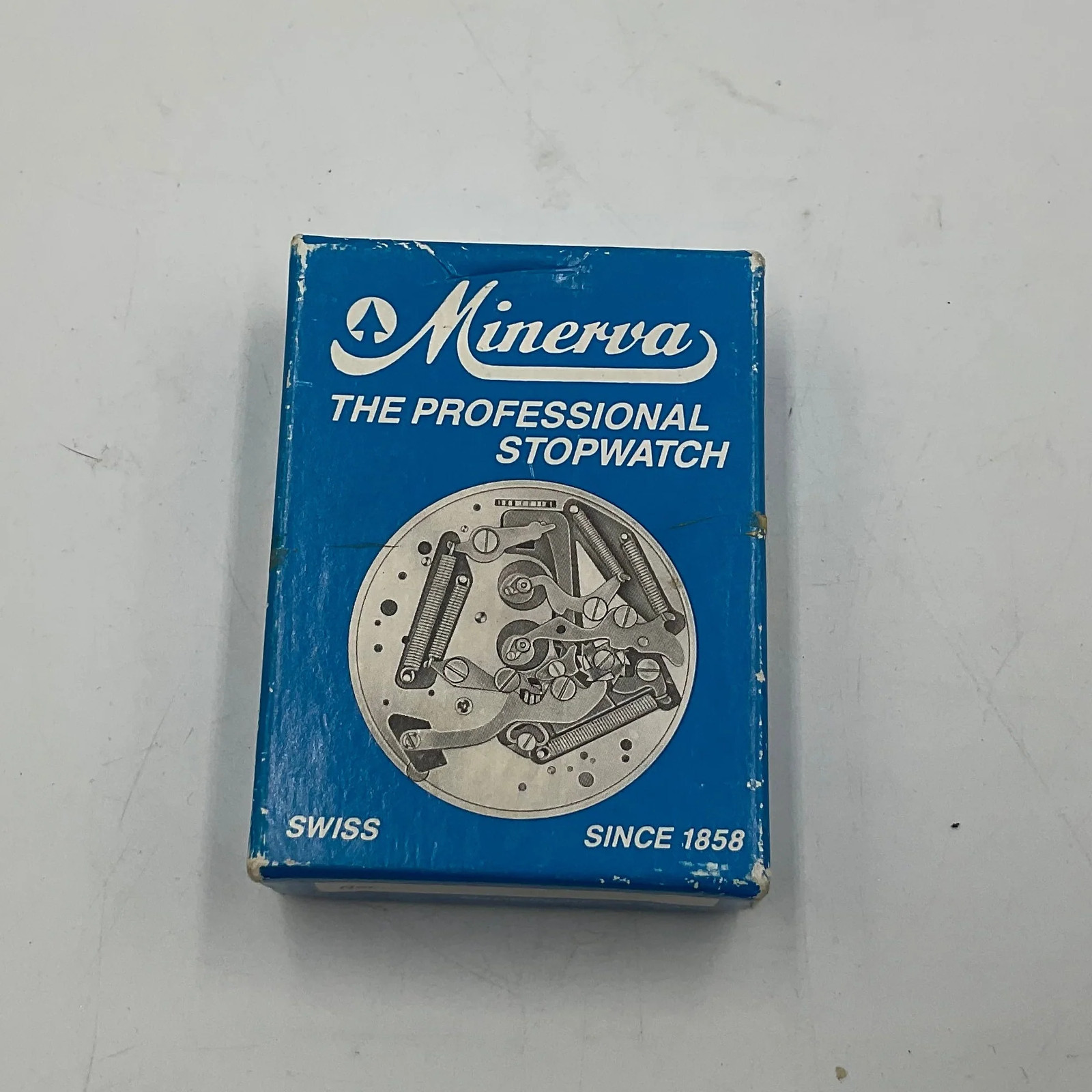 Vintage Minerva Swiss mechanical Professional Stopwatch with orginal box tested