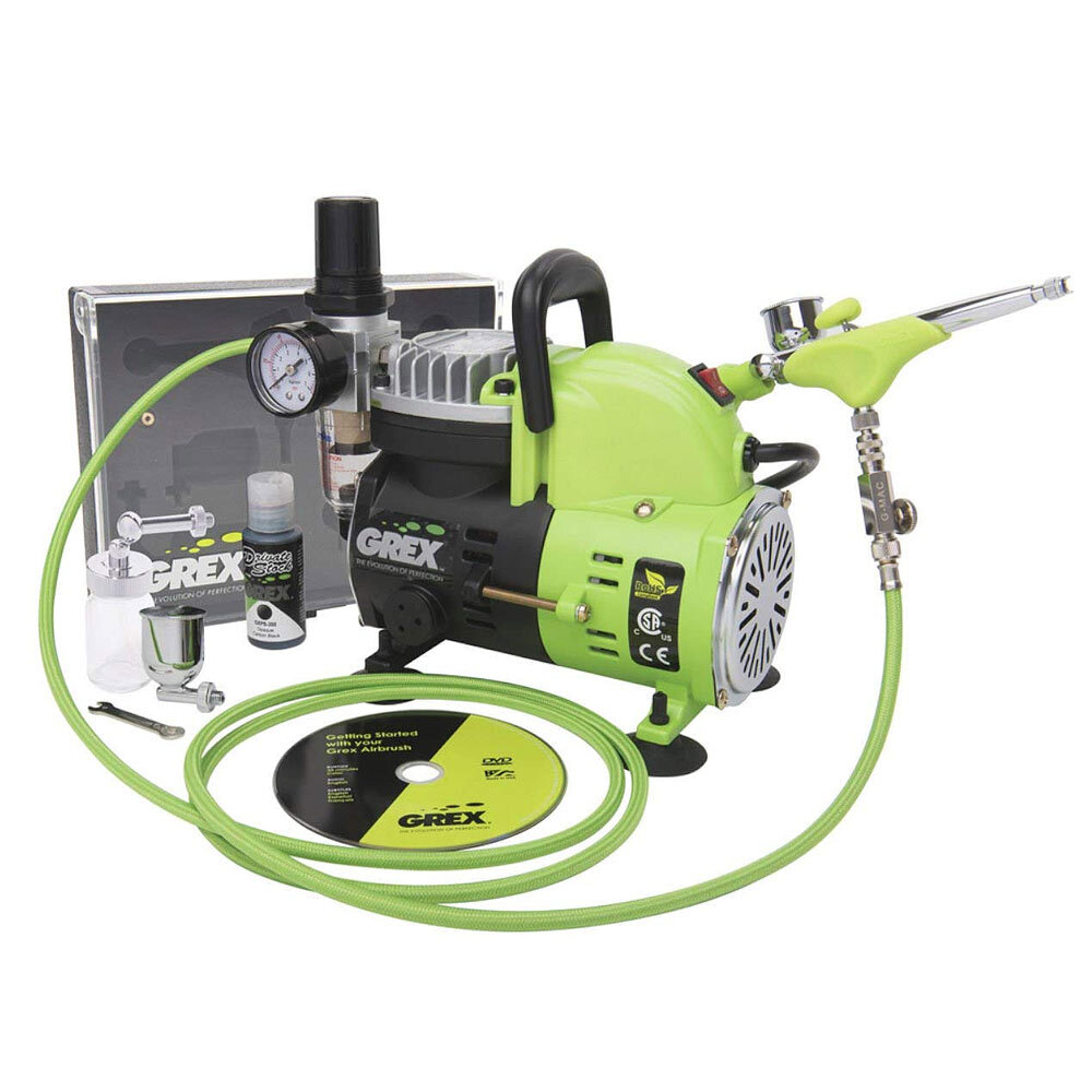 Grex Genesis.XSi3 Ergonomic Side Fed Airbrush & Compressor Combo Kit