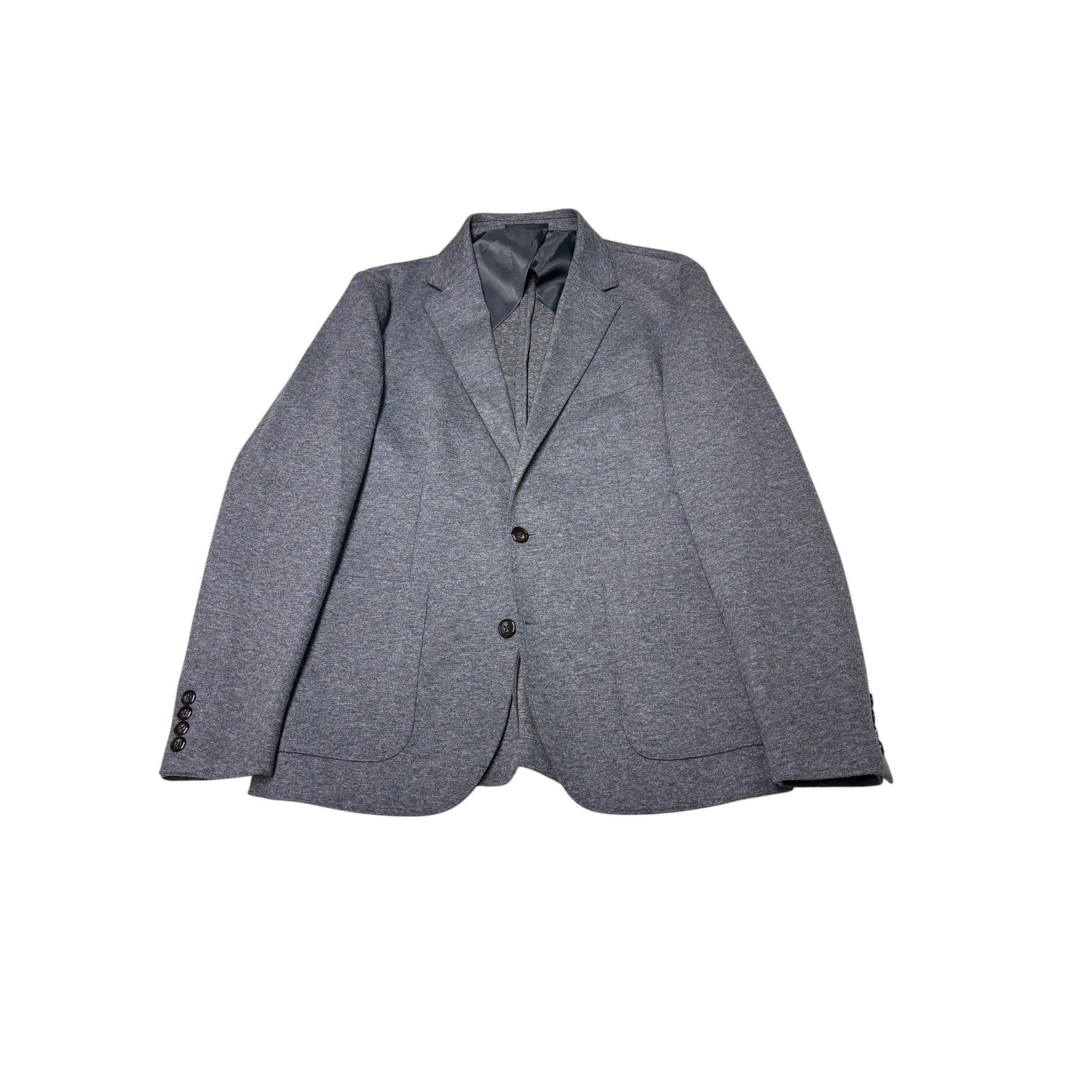 J. Crew Mens Slim Fit Knit Suit Jacket Wool Cotton Blend Gray M AX264 Size M 42R