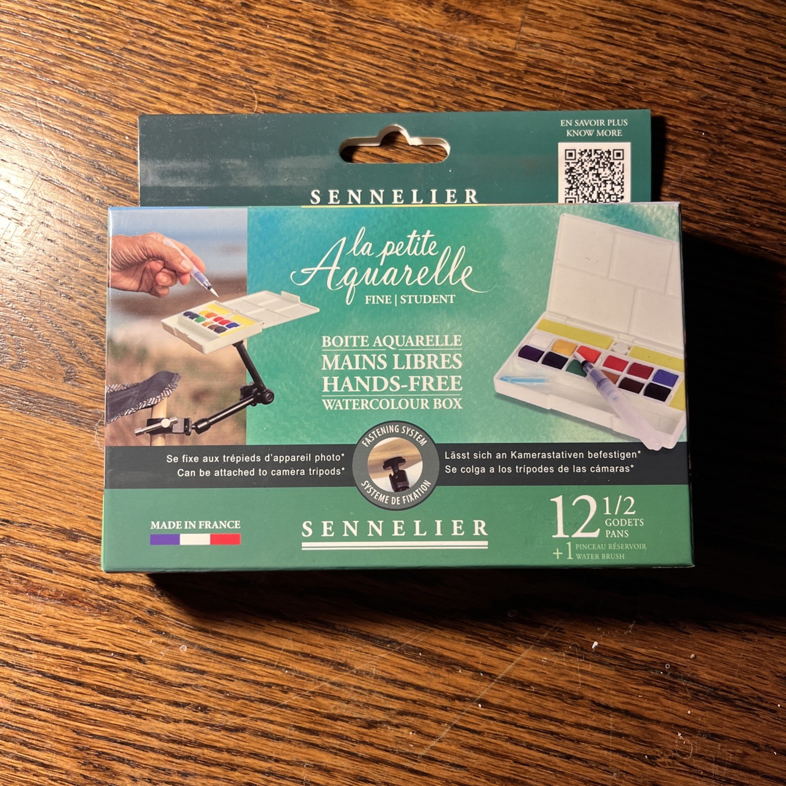 NIB Sennelier La Petite Aquarelle Watercolor Set 12 Half Pans Travel Set Artist NIB Sennelier La Petite Aquarelle Watercolor Set 12 Half Pans Travel Set Artist