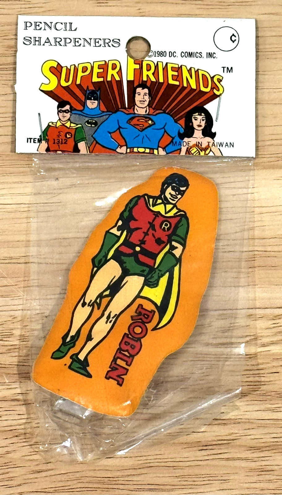 New Sealed Vtg 1980 Robin From Batman DC Comics Super Friends Pencil Sharpener