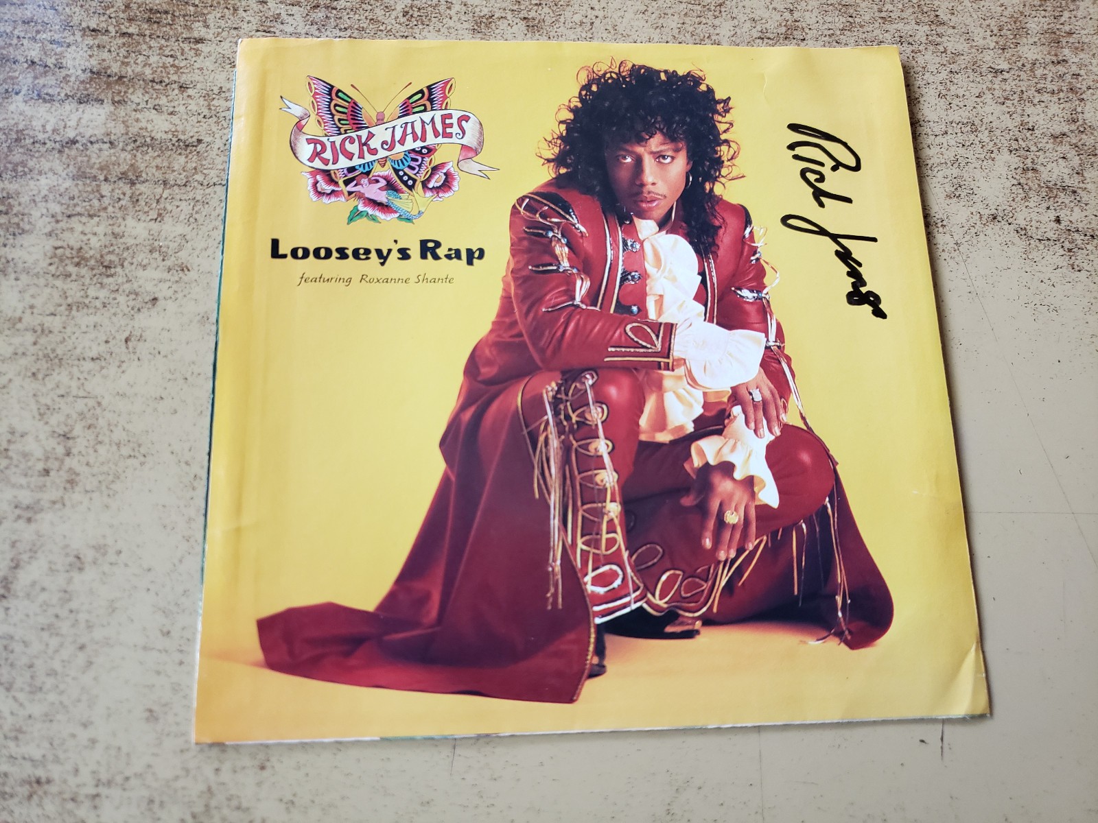 autographed 1980s excellent Rick James – Loosey’s Rap sleeve only 45