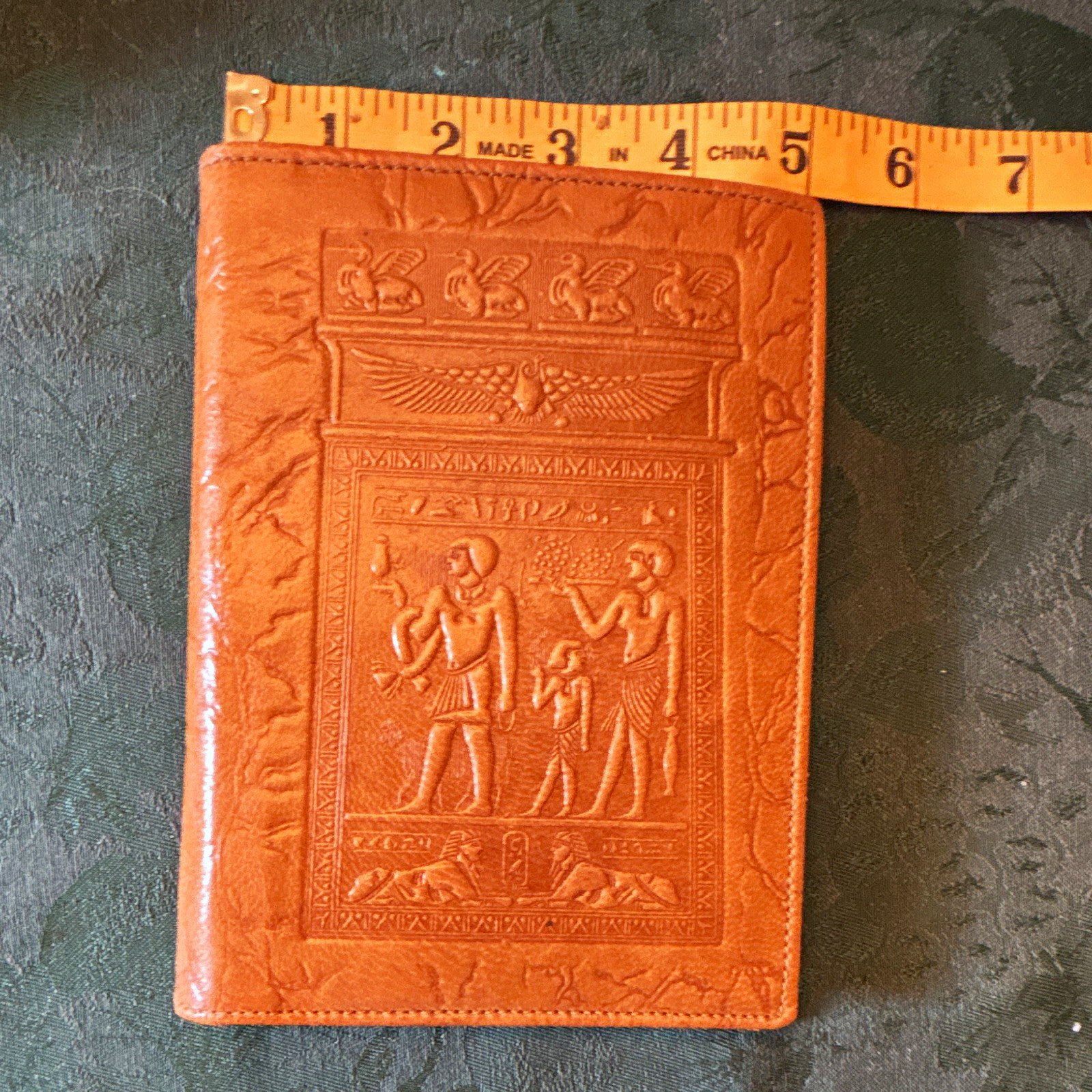 Vintage 1980s Egyptian Camel Leather Telephone Index Book Journal Unused Pharaoh