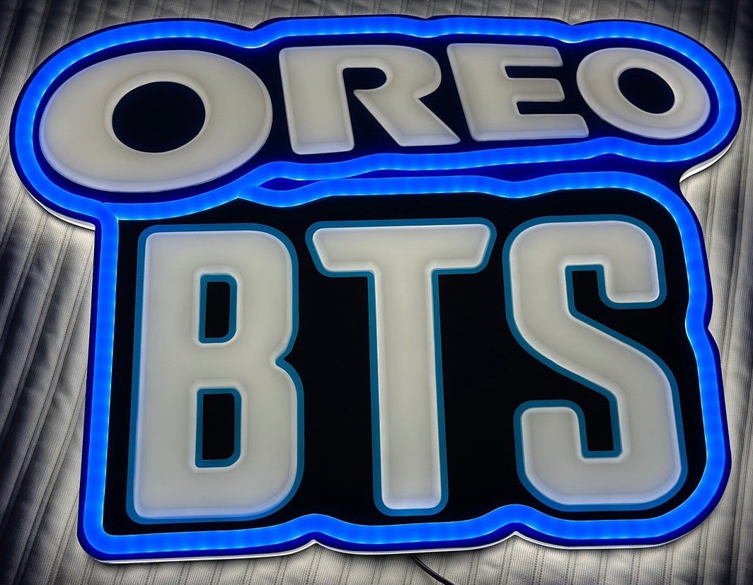BTS x OREO Official LED Neon Sign Winner Prize Event Rare 50 Winners Korea