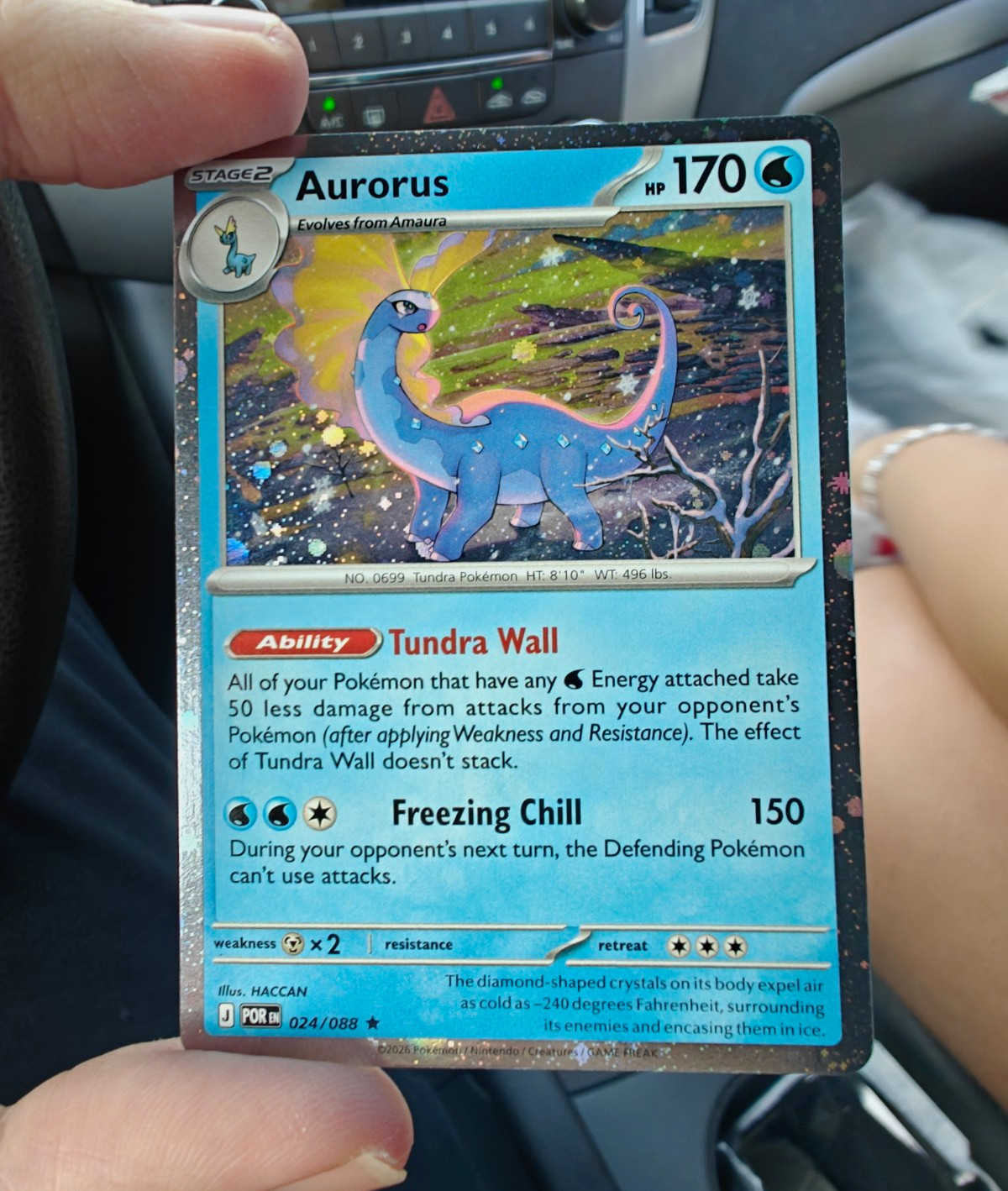 Aurorus (Cosmos Holo) 024/088 Rare Blister Exclusives Pokemon NM Aurorus (Cosmos Holo) 024/088 Rare Blister Exclusives Pokemon NM