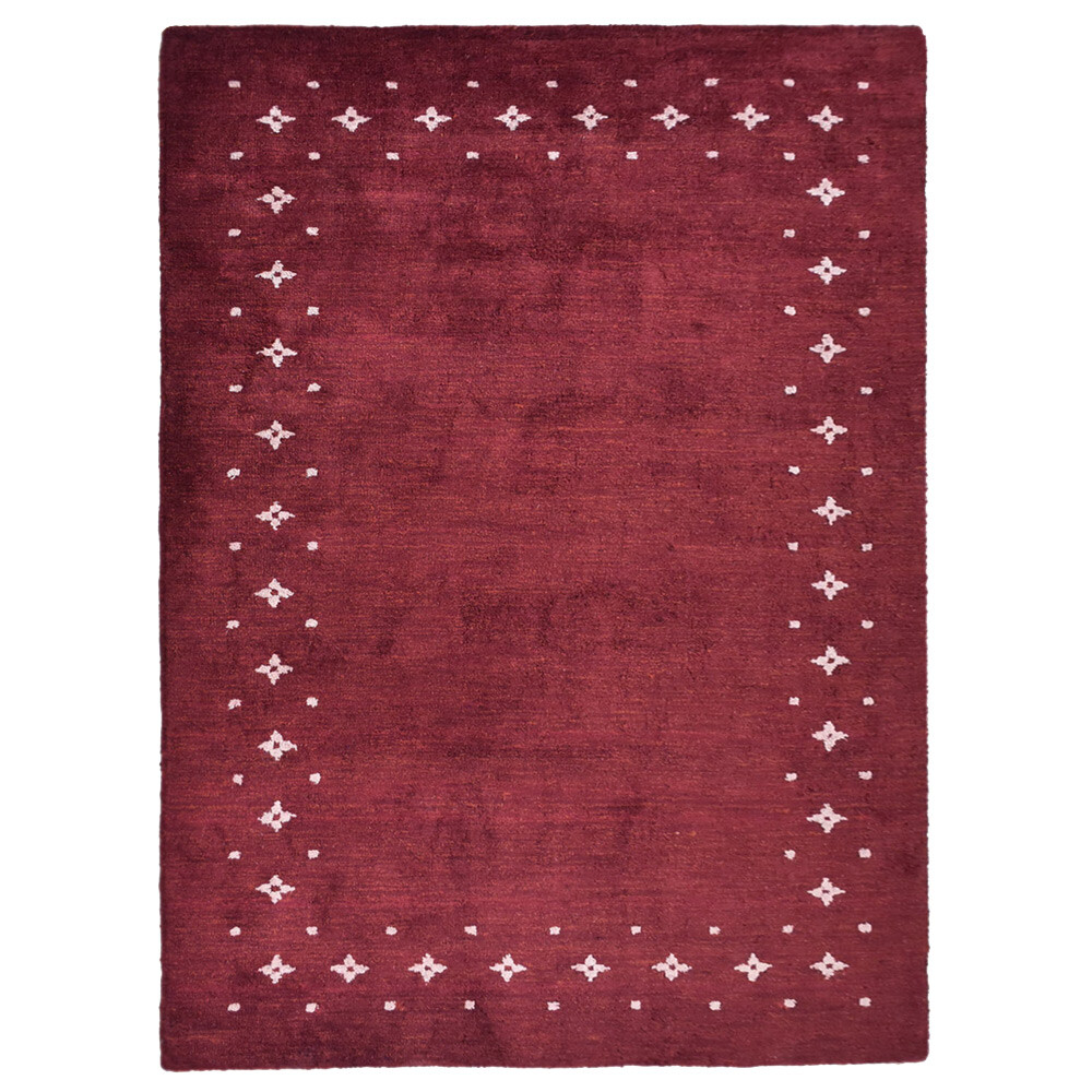 Hand Knotted Loom Silk Mix Area Rug Contemporary Red BBH Homes BBLSM219