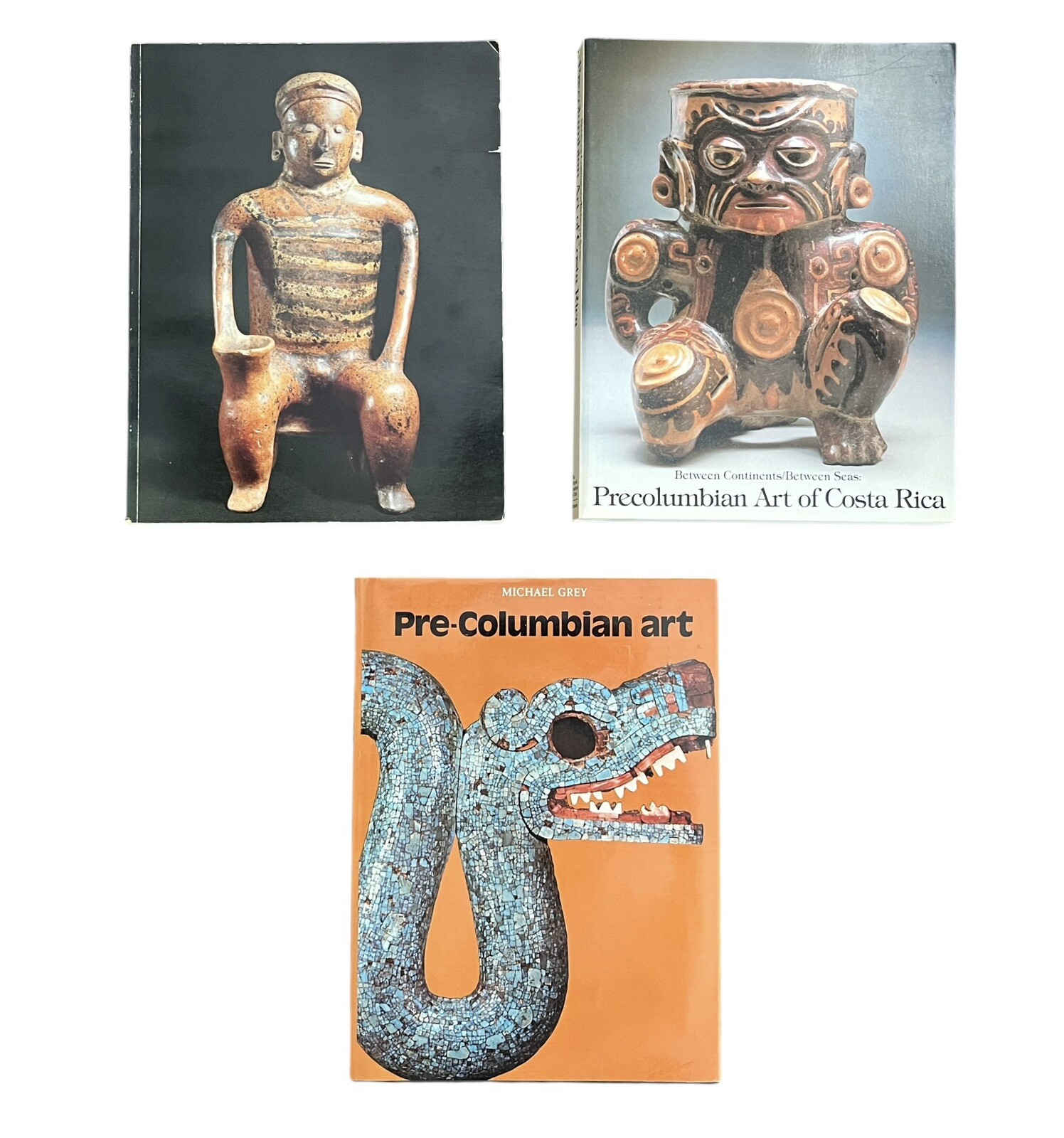 Pre-Columbian Vintage Art Book Lot 3 Mexico Costa Rica Land Collection Aztec