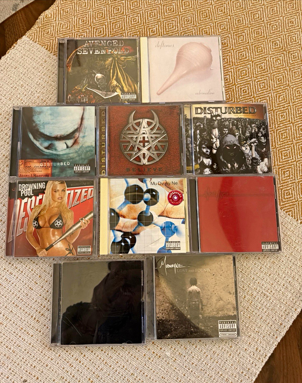 Metal CD lot of 10 Avenged Sevenfold, Deftones, Disturbed, Mudvayne & DP