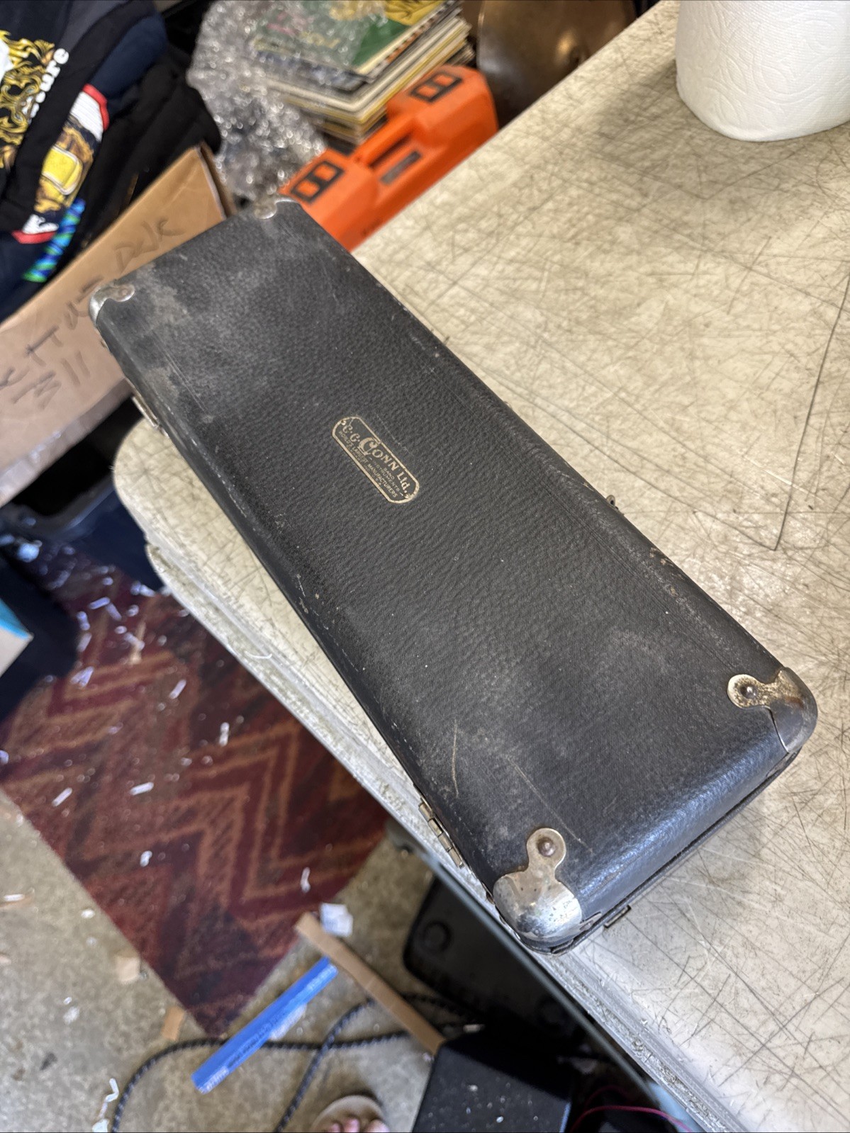 1920’s C.G. Conn Eagle Trademark Era Clarinet Logo hard Case Only Vintage