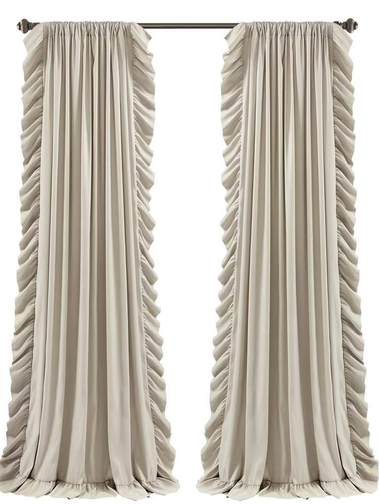 Lush Decor Reyna Ruffle Curtain Panel Set Pair 54\ Lush Decor Reyna Ruffle Curtain Panel Set Pair 54\