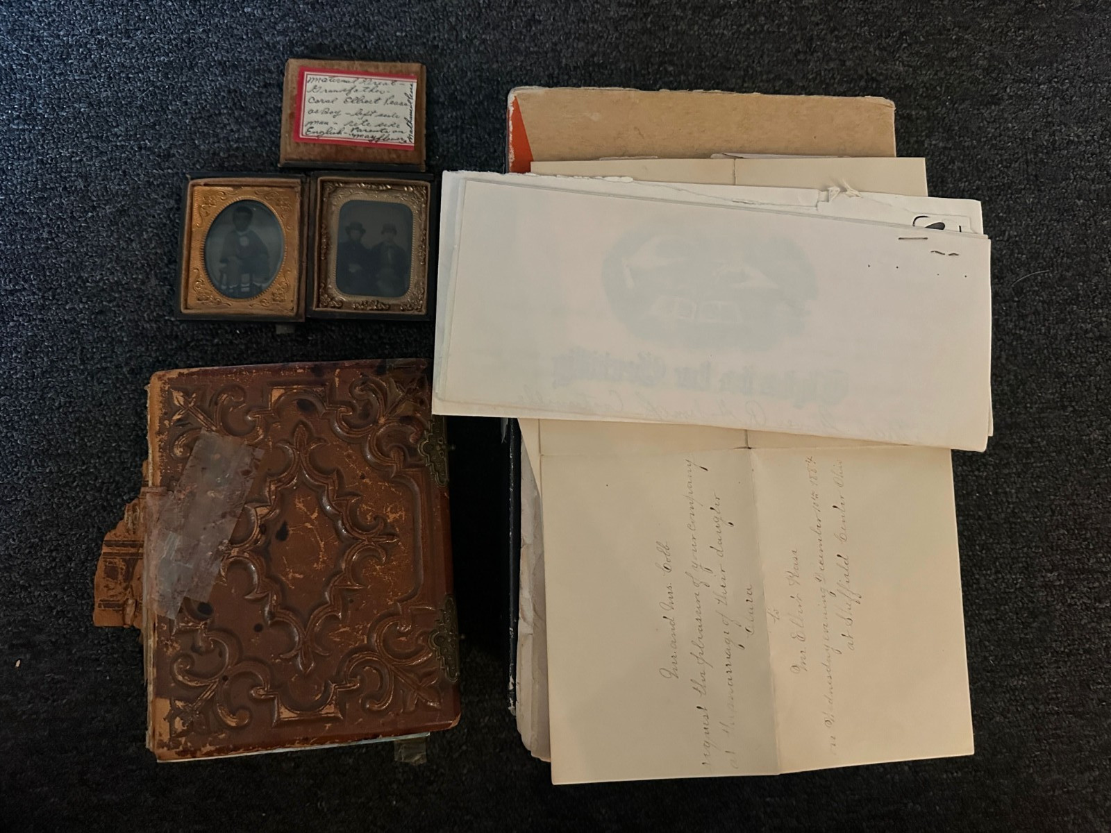 1860s Family Photo Album Tintype Cherokee Ancestry Research lot cdv civil war