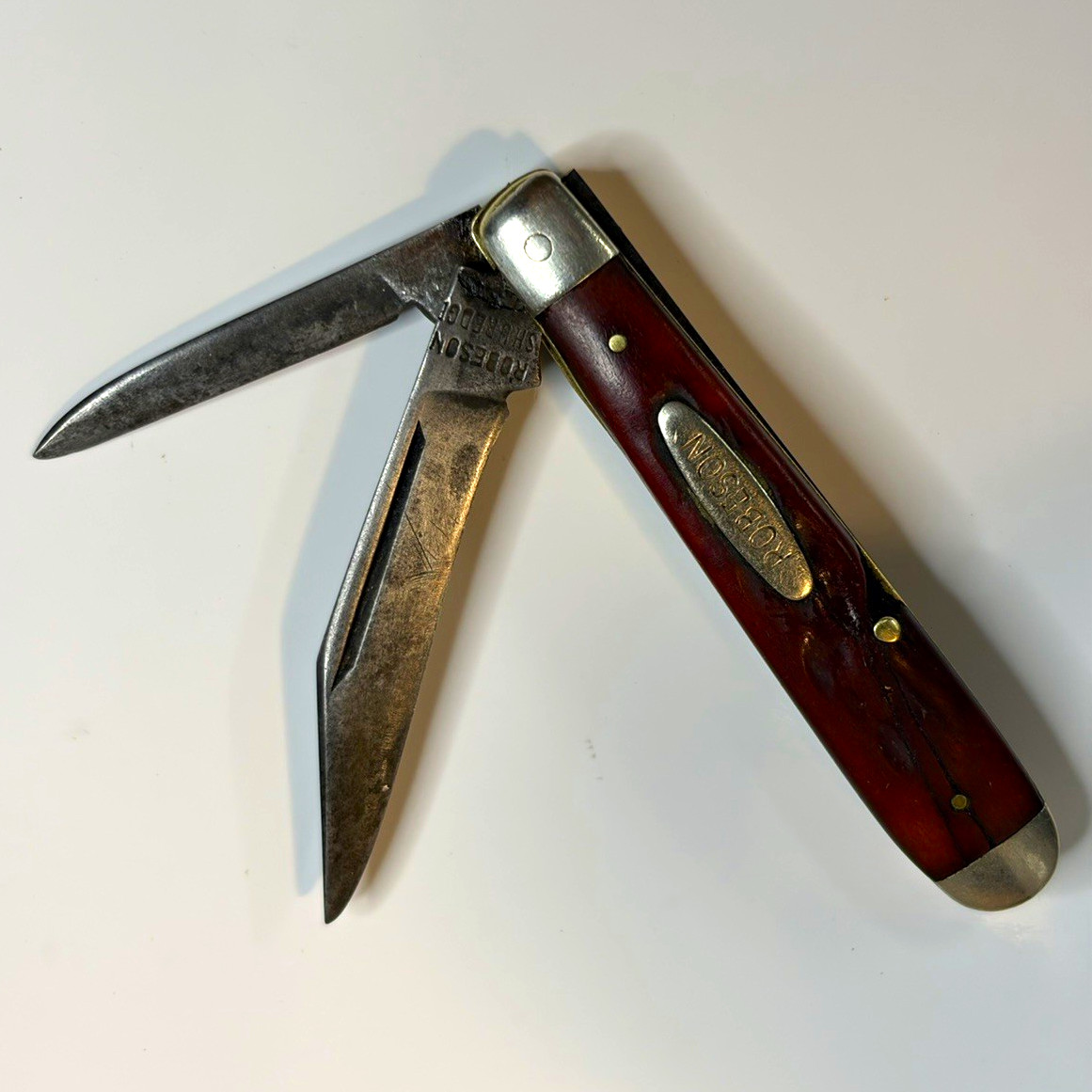 Vintage Robeson Shuredge USA 2-Blade Pocket Knife 622331 Jigged Bone c.1940-64 Vintage Robeson Shuredge USA 2-Blade Pocket Knife 622331 Jigged Bone c.1940-64