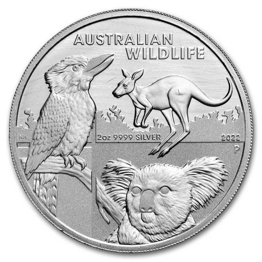2022 Australia 2 oz Silver $2 Australian Wildlife BU 2022 Australia 2 oz Silver $2 Australian Wildlife BU