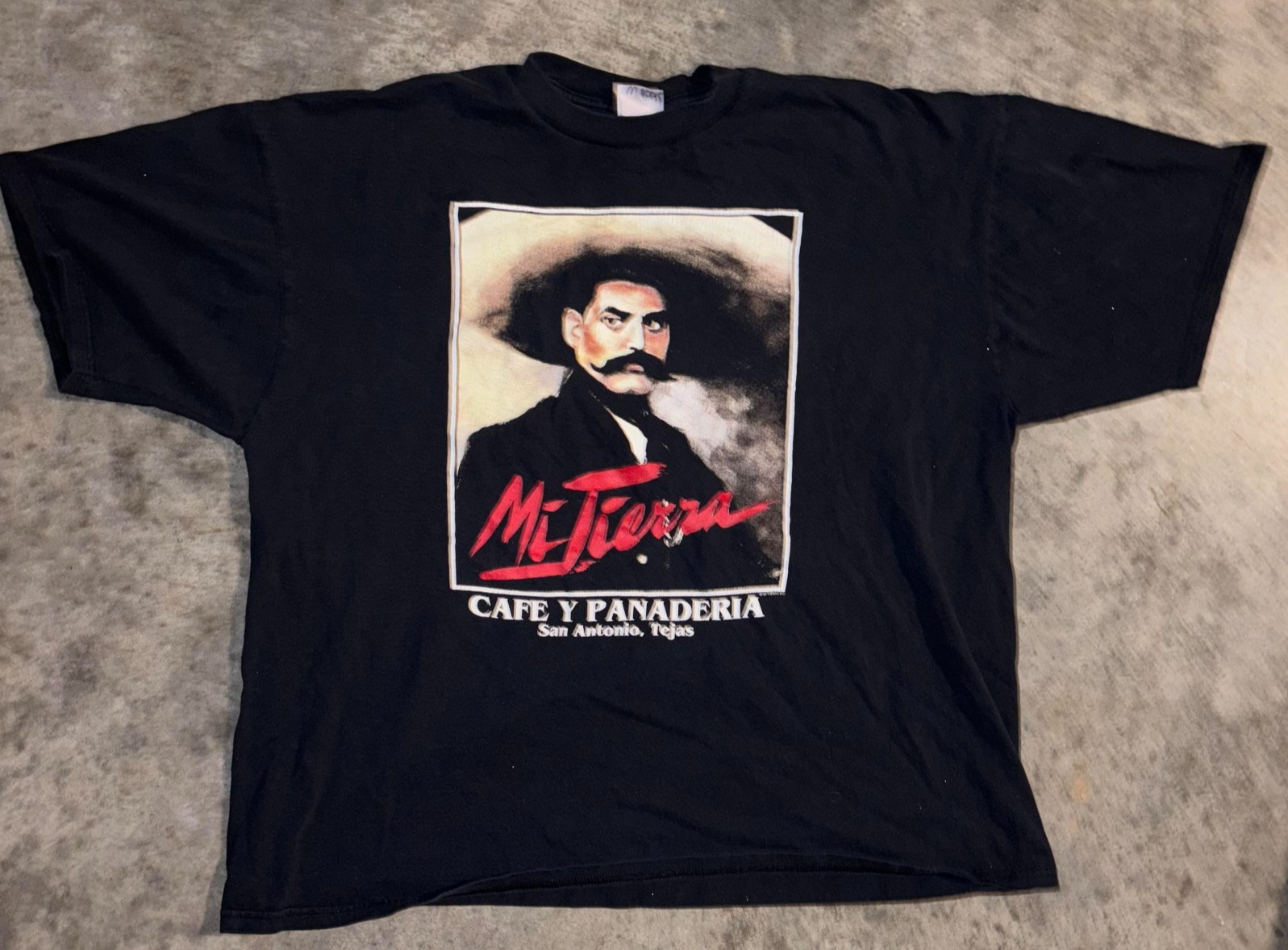 Vintage Jerzees Mi Tierra Cafe Y Panaderia T Shirt Mens Black Graphic Cotton Vintage Jerzees Mi Tierra Cafe Y Panaderia T Shirt Mens Black Graphic Cotton