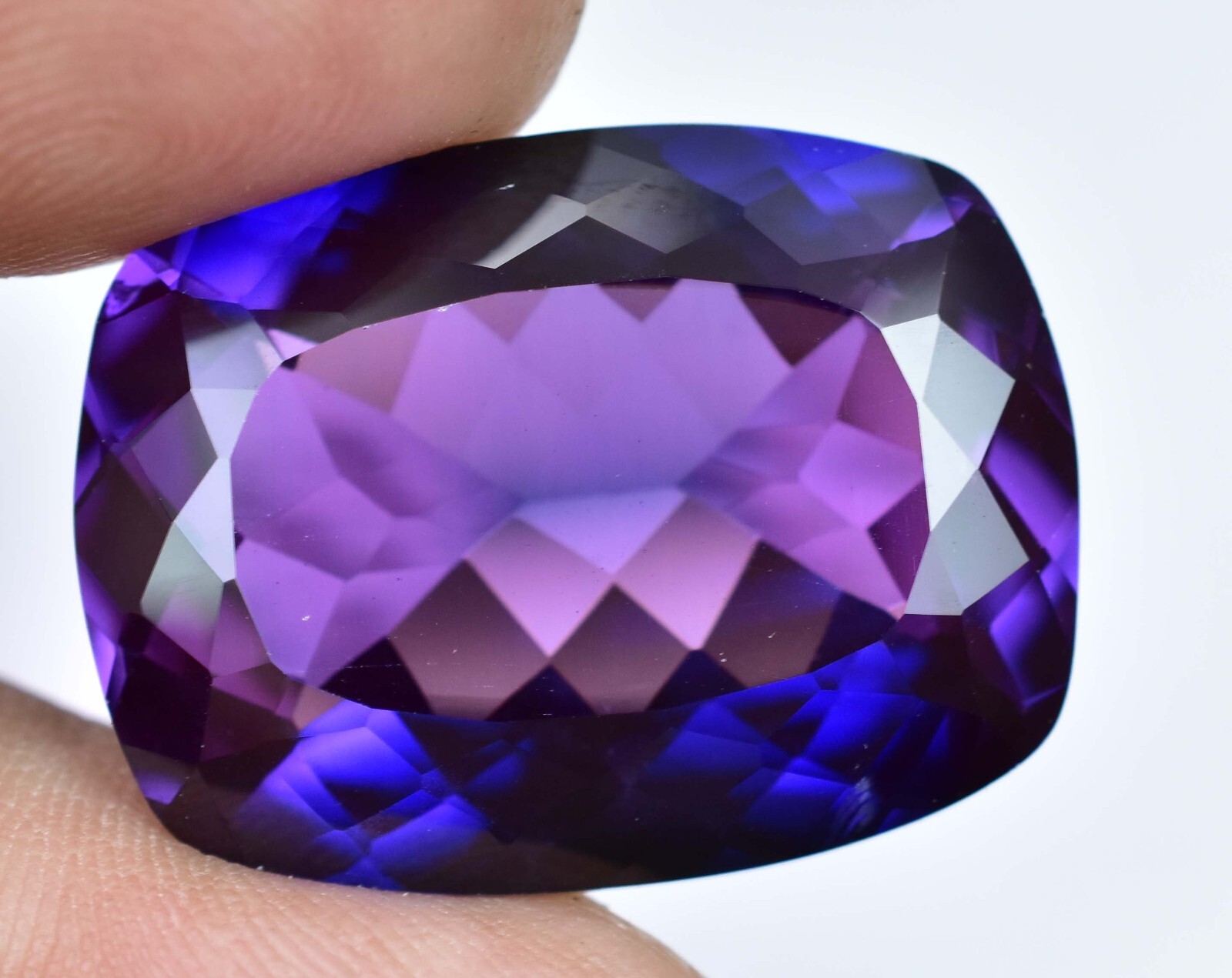 Flawless Natural Purple Pink Tanzanite 45.80 CT AGL Certified Cushion Gemstone