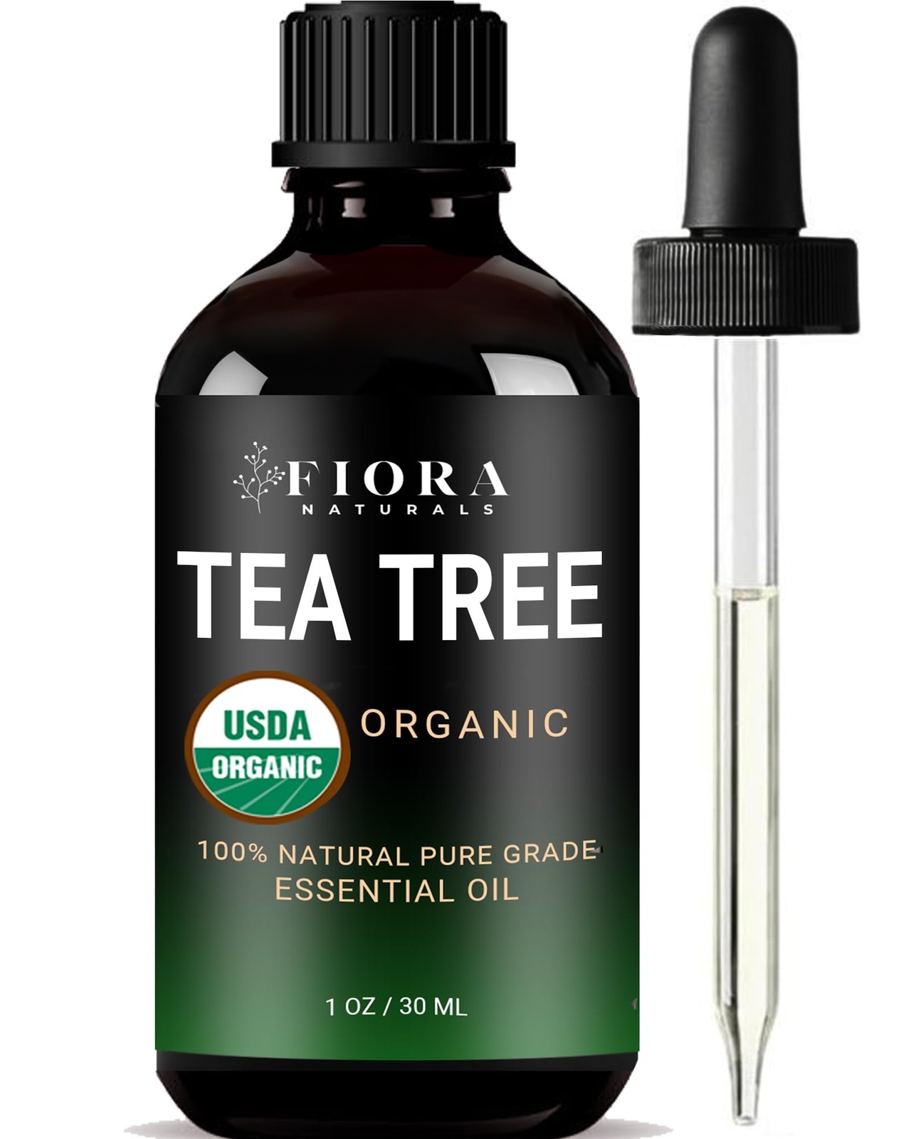 Fiora Naturals Tea Tree Oil, 100% Pure Organic Tea Tree Essential Oil 1 oz