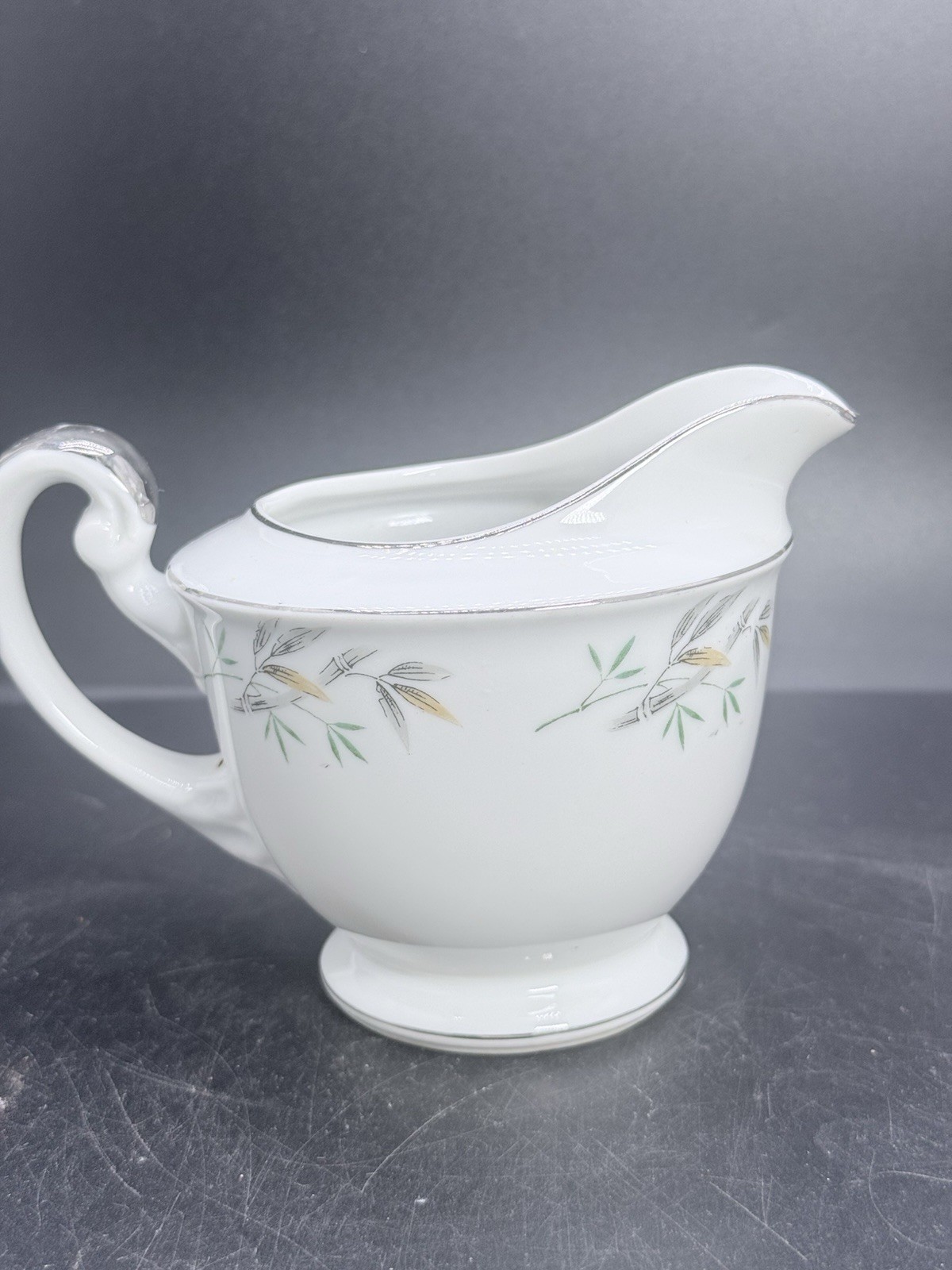 1950s-60s Mid-Century Modern Bamboo Platinum Creamer