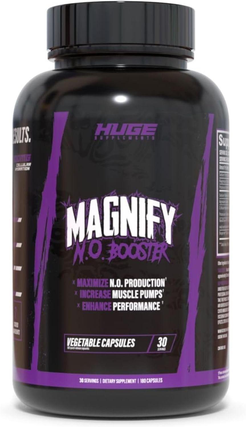 Huge Supplements Magnify Pump Pills Nitric Oxide Booster 180 Capsules