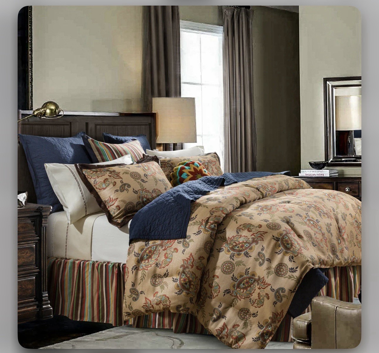 HiEnd Accents Tammy Paisley Full Comforter Set New HiEnd Accents Tammy Paisley Full Comforter Set New