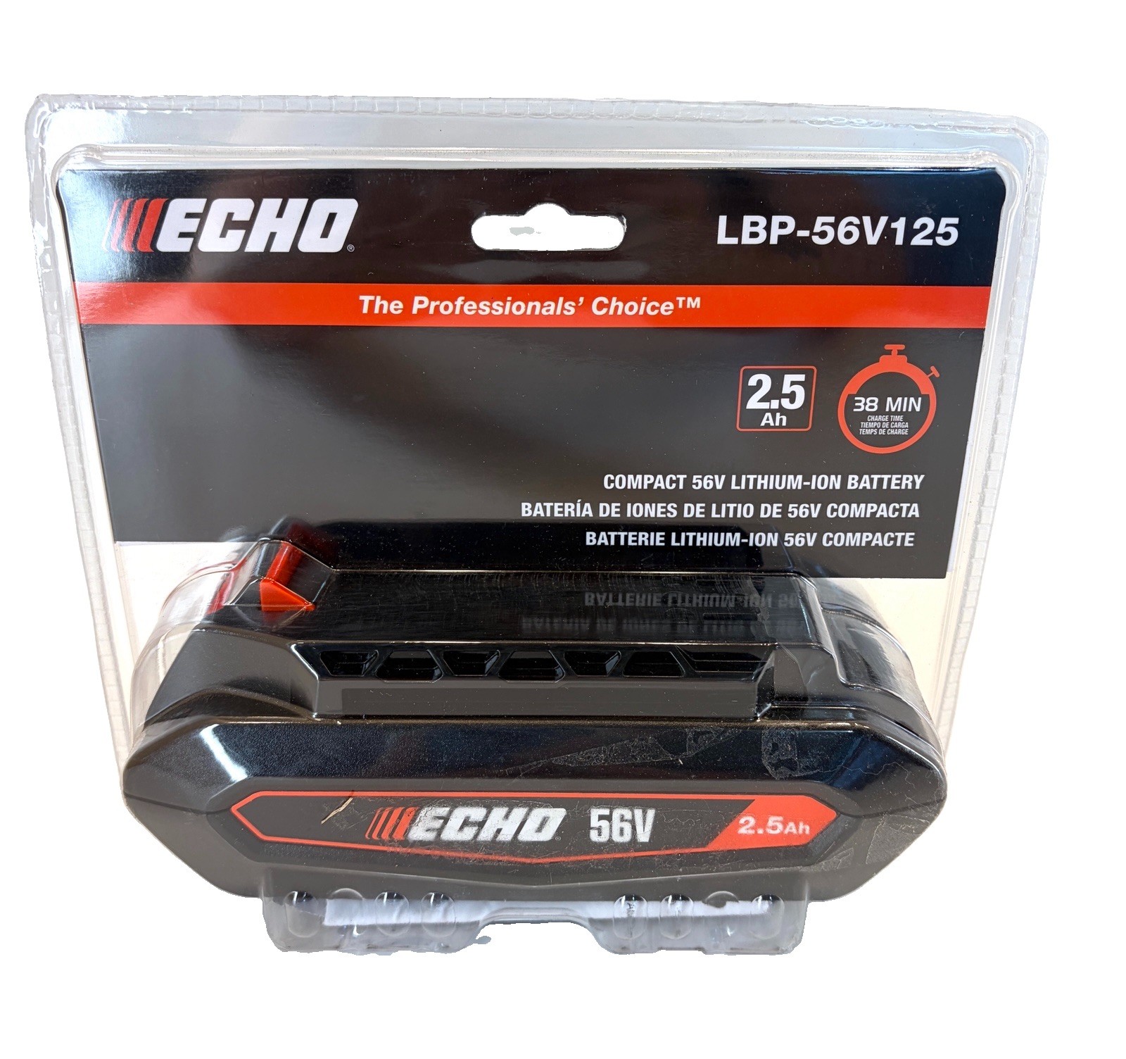 Echo eForce 56V Compact 2.5 Ah Lithium Ion Battery Model LBP-56V125 Echo eForce 56V Compact 2.5 Ah Lithium Ion Battery Model LBP-56V125