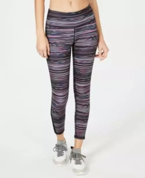 Ideology Womens Purple Space-Dyed Mesh-Trimmed Leggings Size XL Ideology Womens Purple Space-Dyed Mesh-Trimmed Leggings Size XL