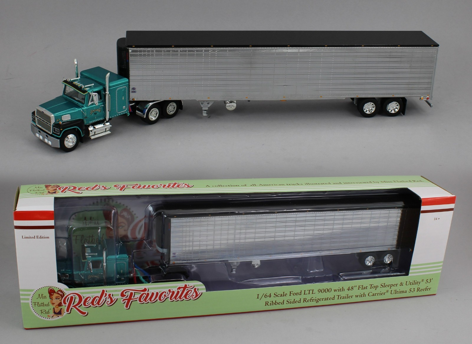 DCP 1:64 *RED'S FAVORITES* Tom Sercombe Ford LTL 9000 w/53' Chrome Reefer NIB DCP 1:64 *RED'S FAVORITES* Tom Sercombe Ford LTL 9000 w/53' Chrome Reefer NIB