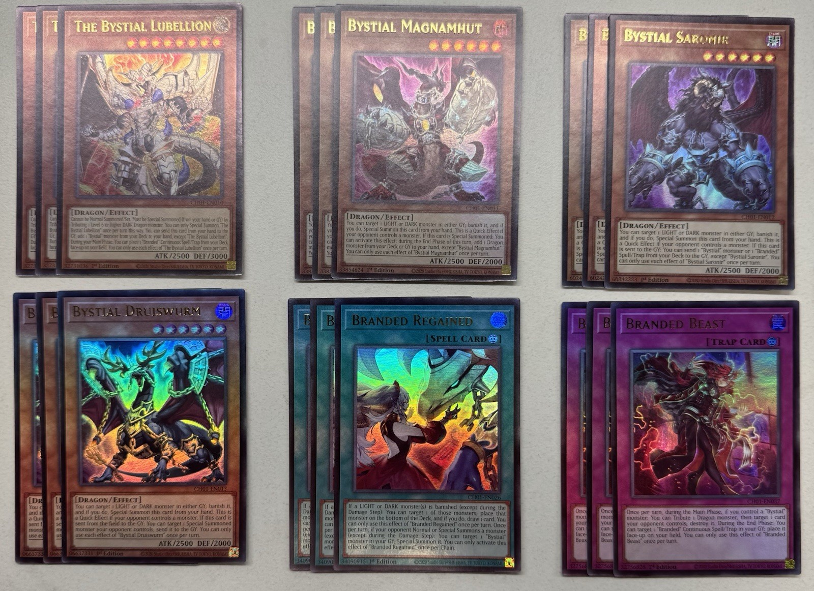 Bystial Deck Core (18 Cards) CH01 Ultra Rare Foil + Bonus List In Desc