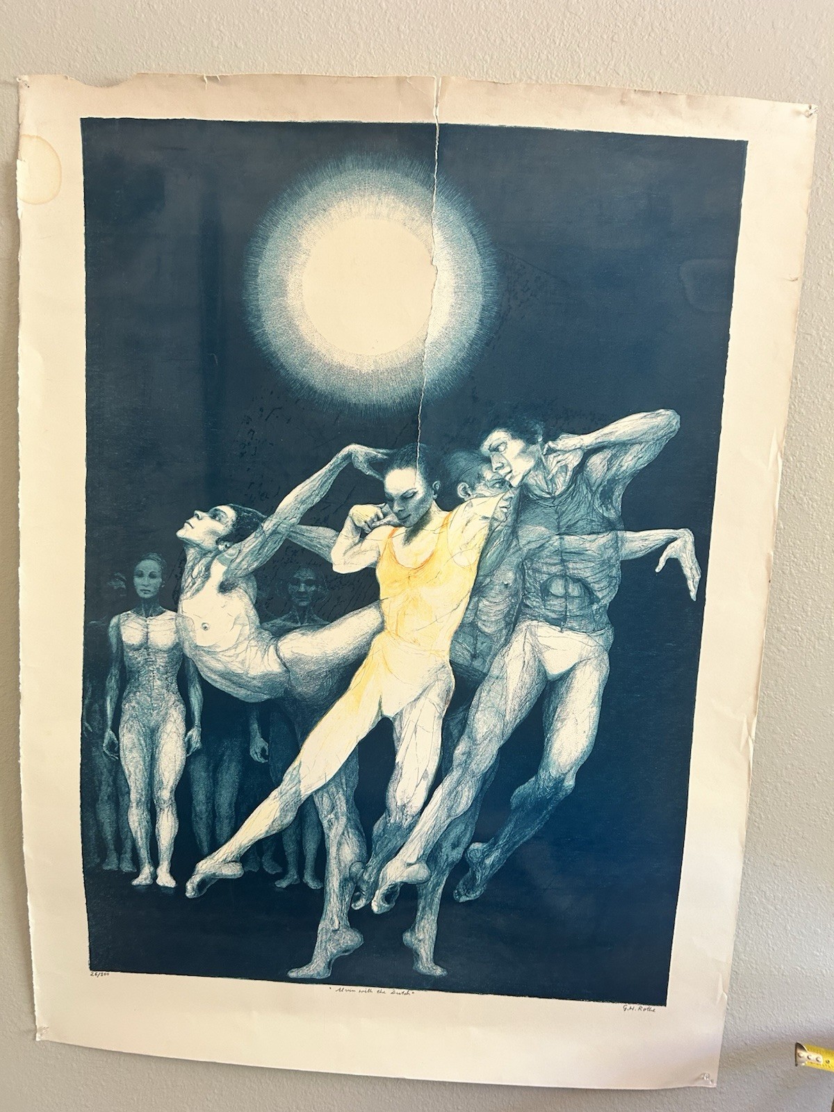 LISTED ARTIST G.H ROTHE ORIGINAL ETCHING PRINT “DANCE” SIGNED LIMITED EDITION