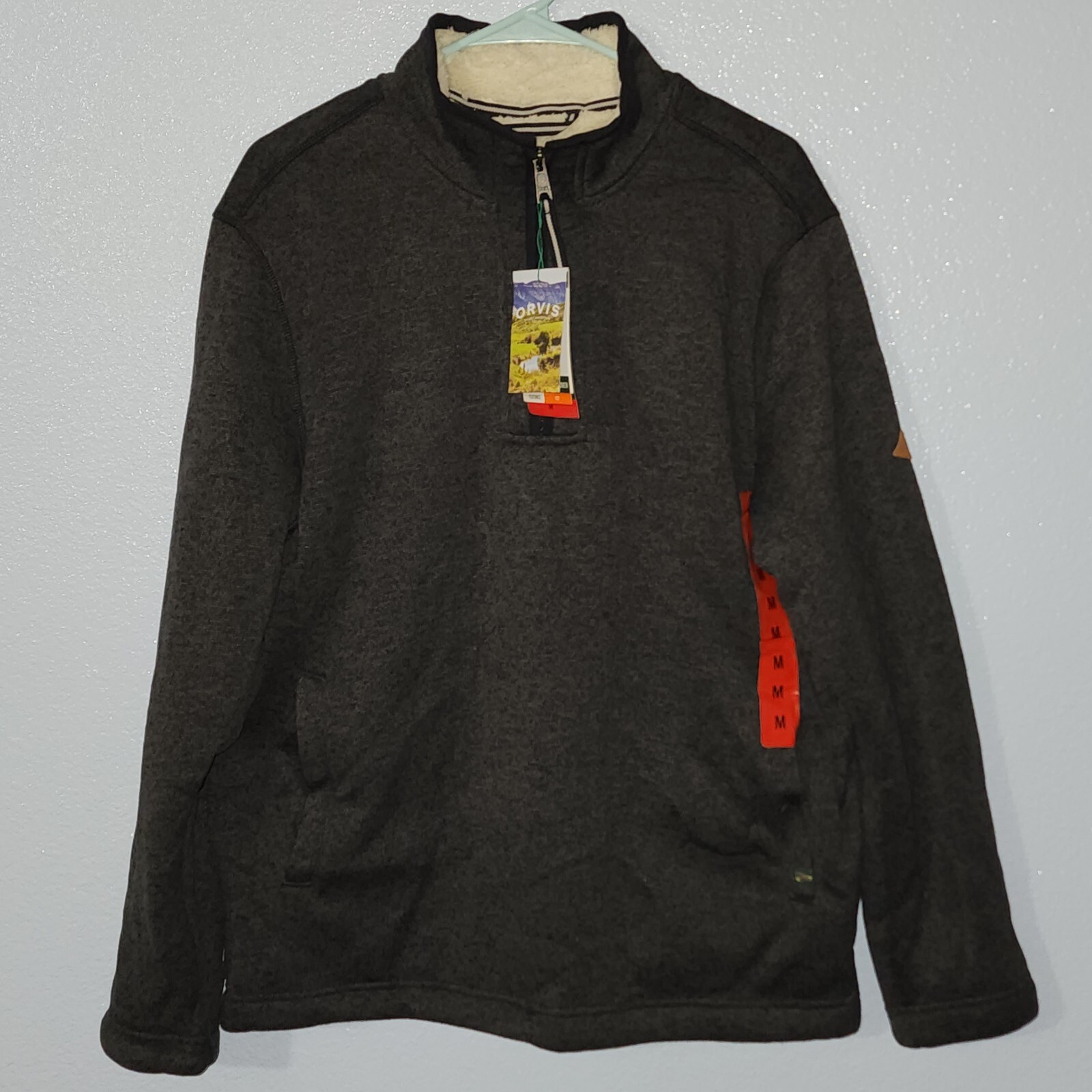 Orvis Classic Collection 1/4 Zip Fleece Men\'s Size M Gray Pullover Sweater NWT Orvis Classic Collection 1/4 Zip Fleece Men\'s Size M Gray Pullover Sweater NWT