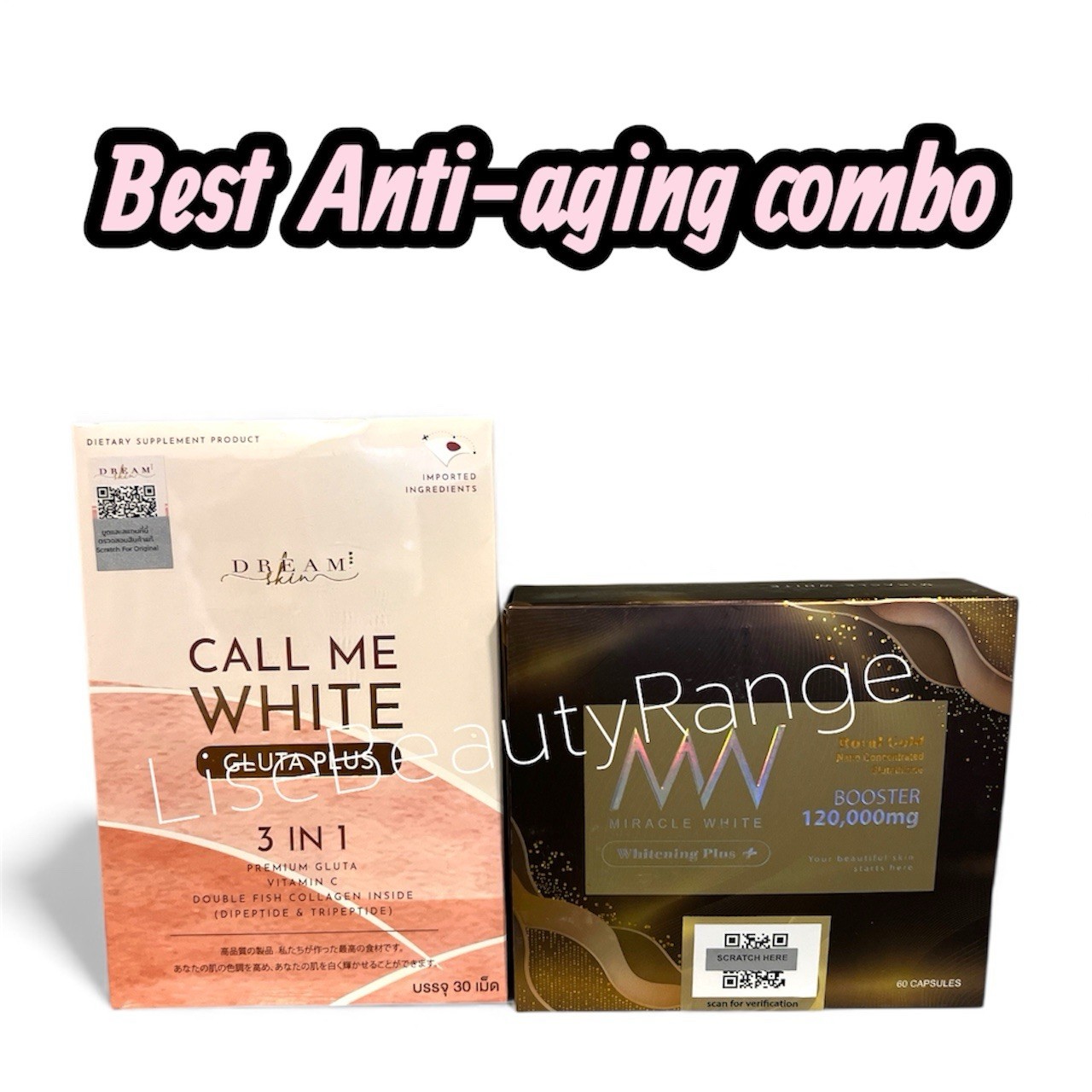 Call Me White & Miracle White, Glutathion Gluta Combo 2pc. Fast results 💯👌