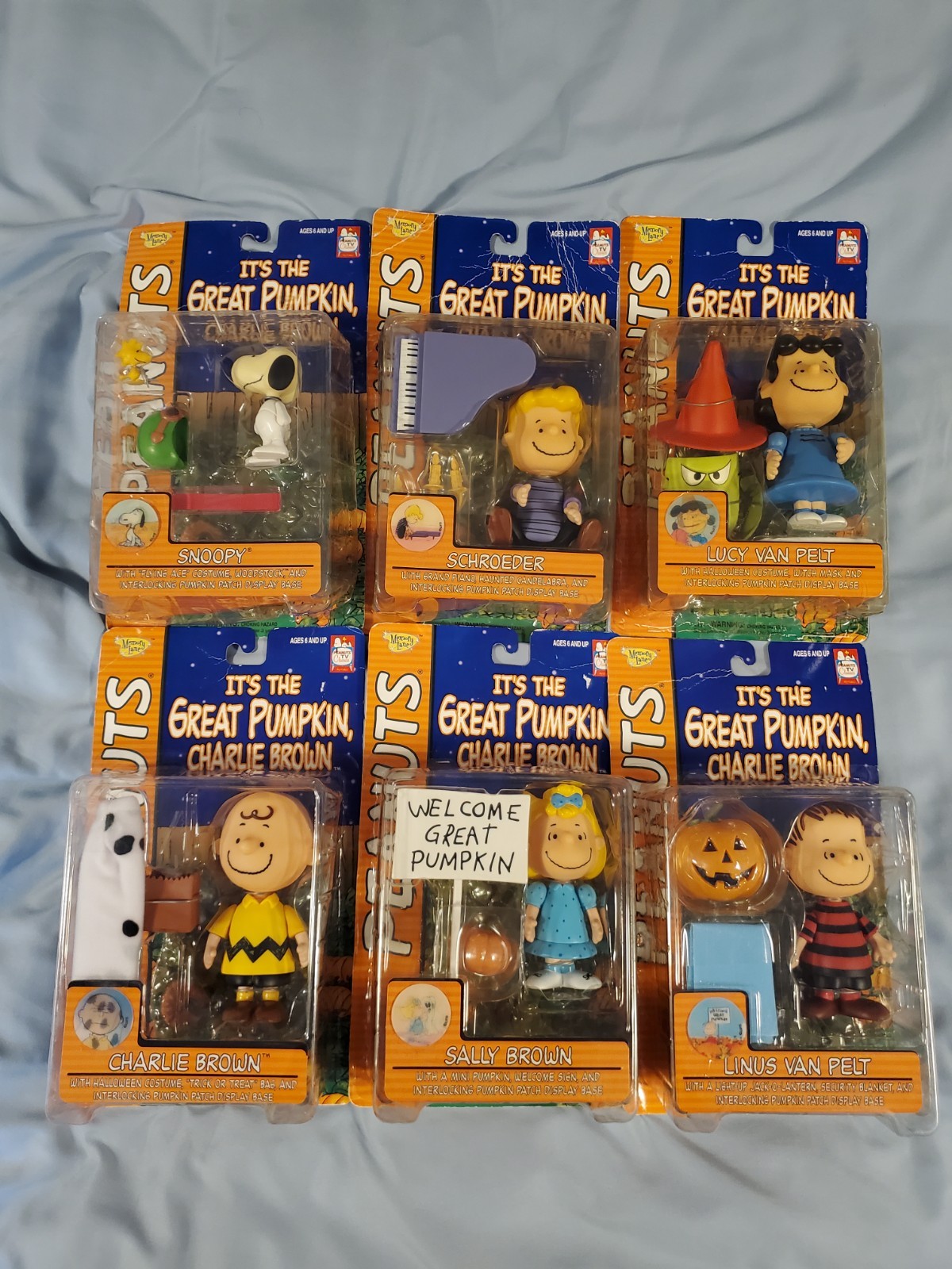 Peanuts The Great Pumpkin 2002 Memory Lane Figures Complete Set Of 6 Carded