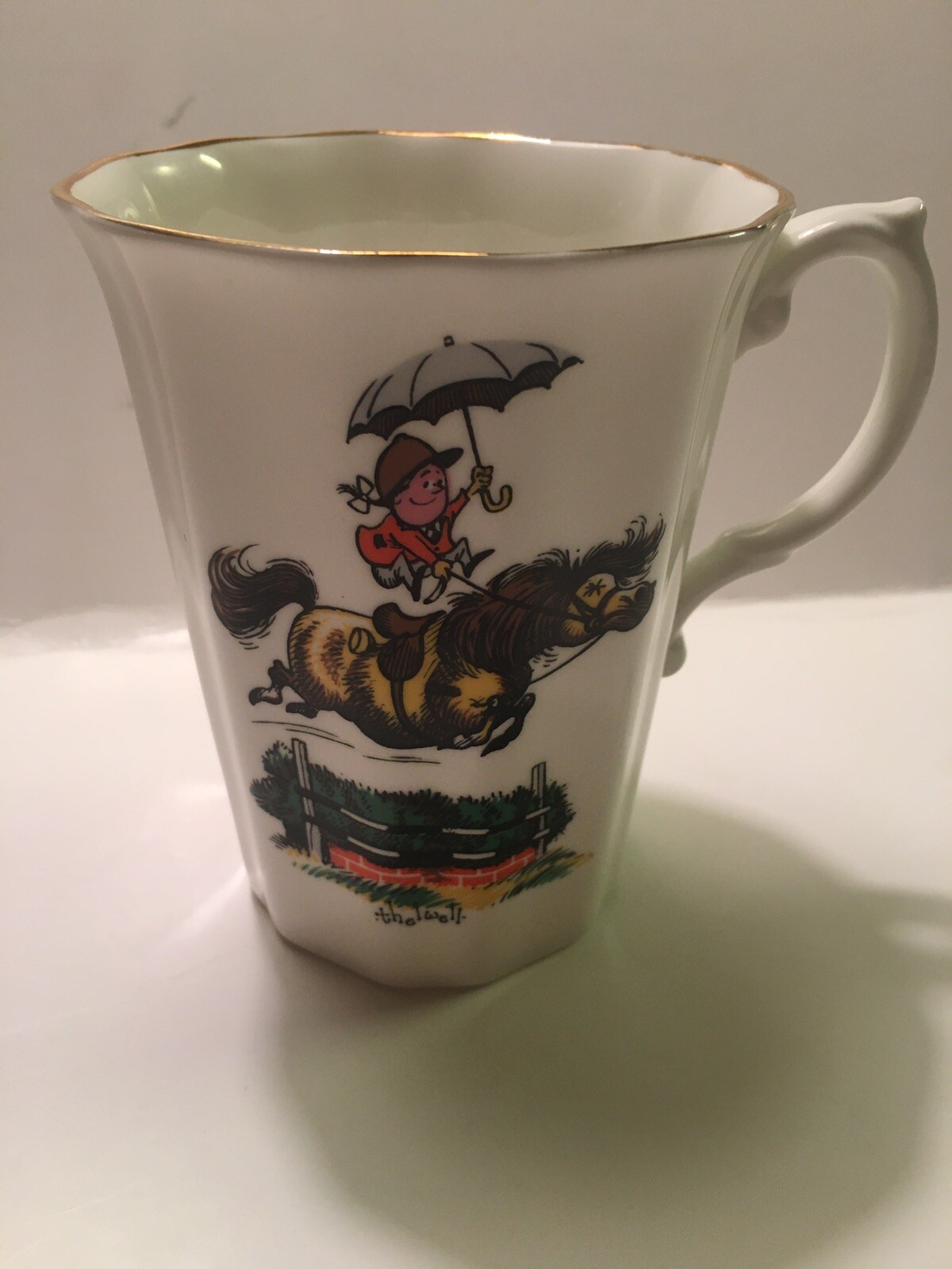 Royal Grafton Fine Bone China / Horse And Rider Comical Mug
