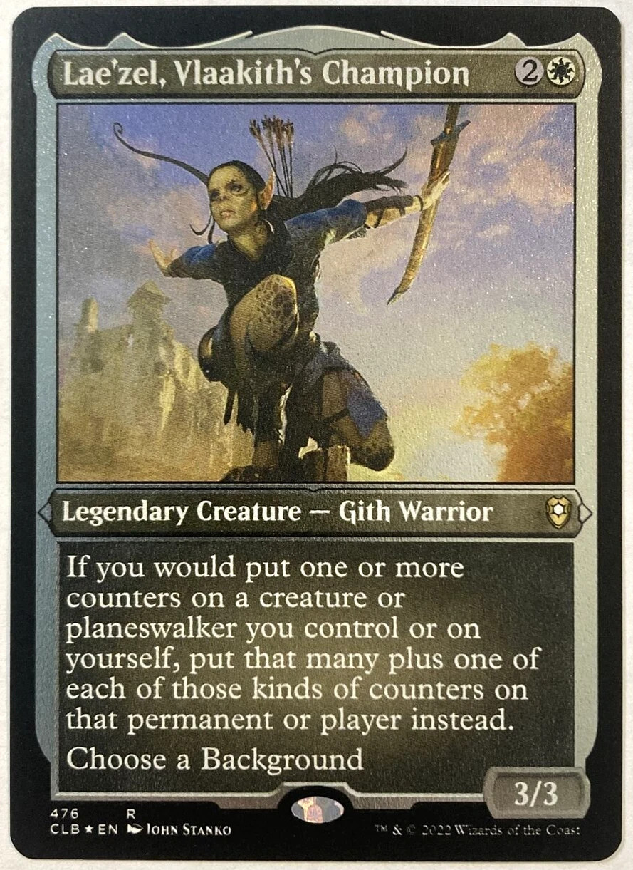 MTG Lae'zel, Vlaakith's Champion FOIL ETCHED Commander Legends Baldur's Gate edh MTG Lae'zel, Vlaakith's Champion FOIL ETCHED Commander Legends Baldur's Gate edh